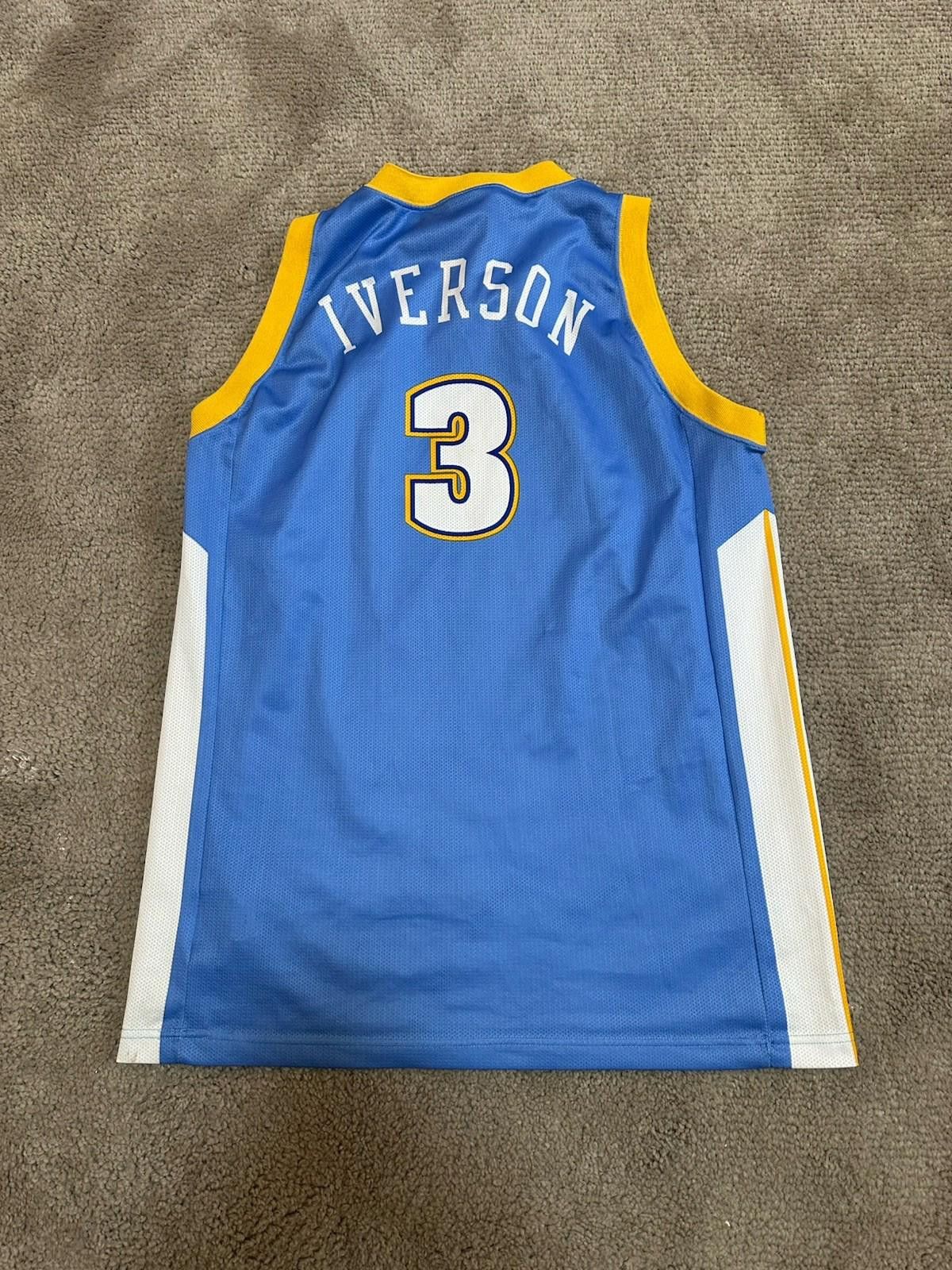 Champion Denver Nuggets #3 Allen Iverson Champion basketball jersey Size US L / EU 52-54 / 3 - 7 Thumbnail