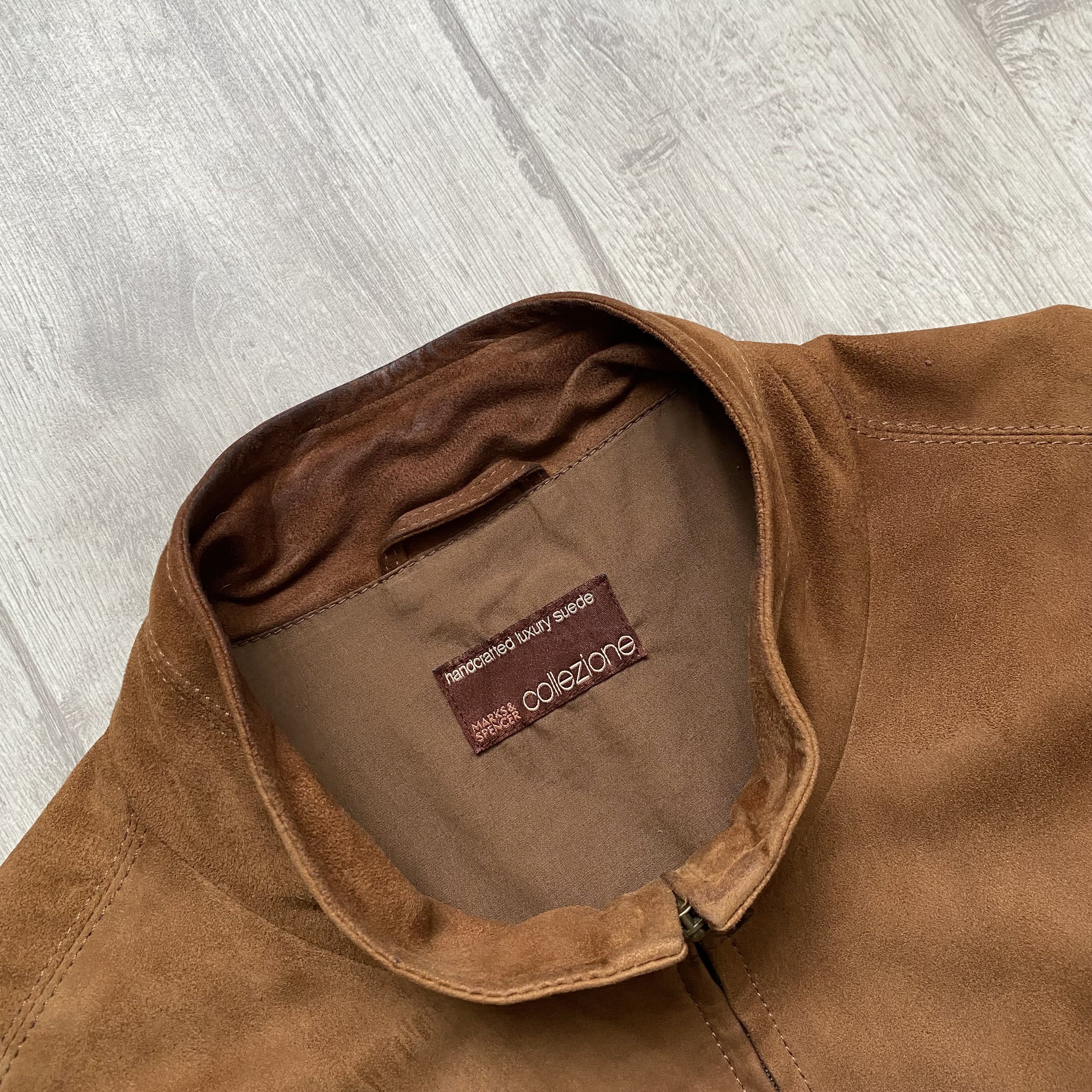 Genuine Leather Vintage Leather Bomber Boxy Jacket Italian Real Suede Size US XL / EU 56 / 4 - 4 Thumbnail