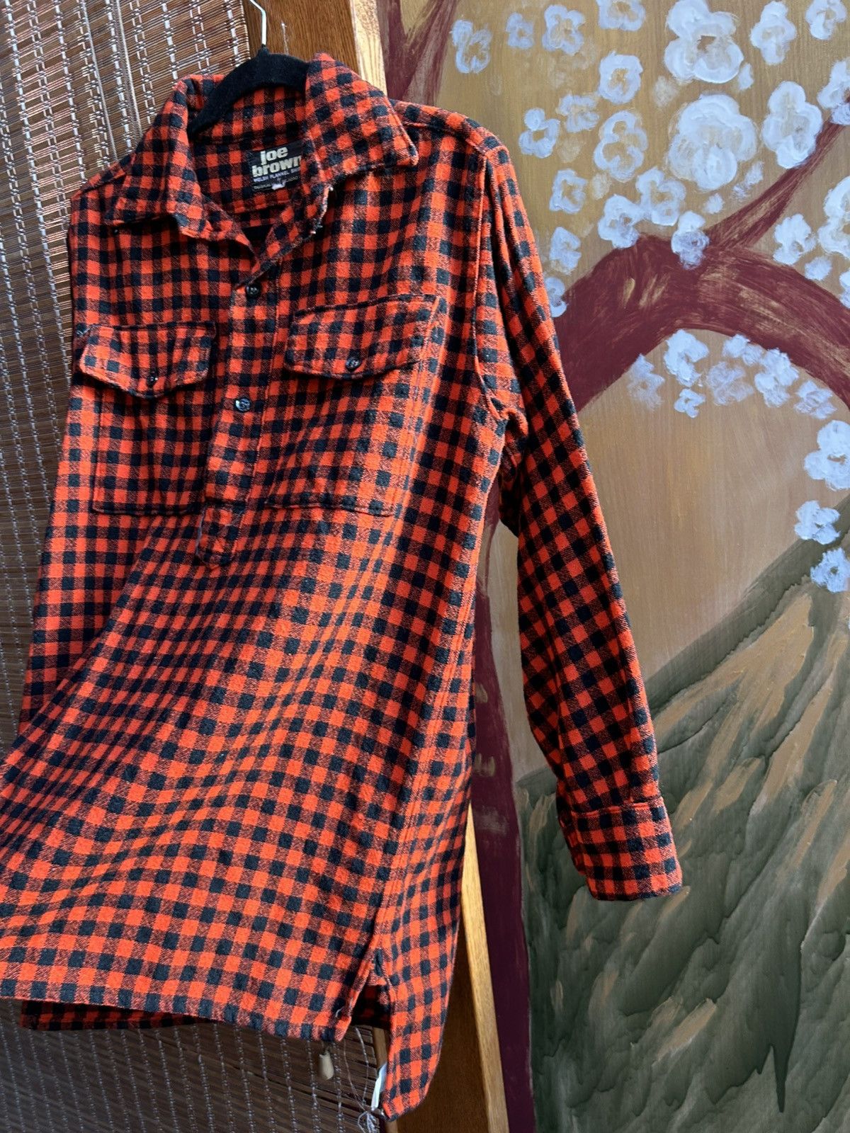 Vintage 60s Joe Brown Welsh Flannel Shirt Wool Blend Pullover Shirt Size US M / EU 48-50 / 2 - 3 Thumbnail
