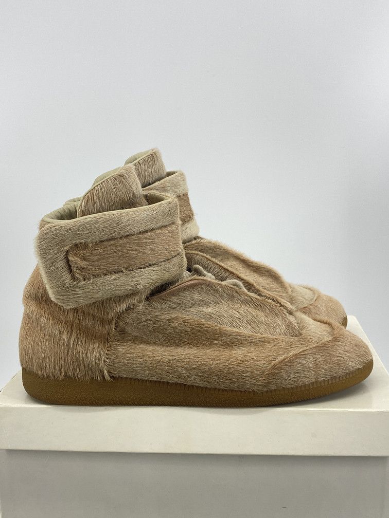 image of Maison Margiela Yeezus Future Hi Top Shoes in Pony Hair, Men's (Size 12)