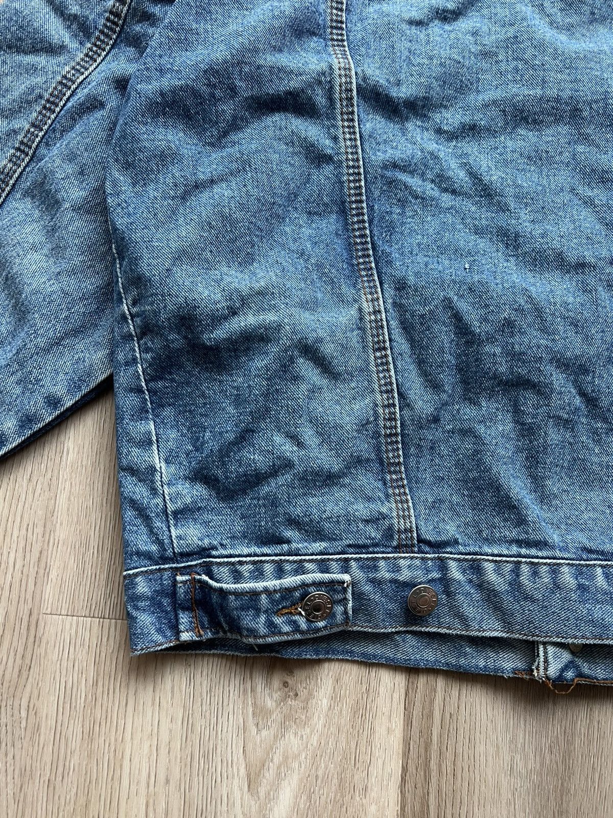 Diesel × Vintage Vintage 90s Diesel Washed Blue Denim Bomber Jacket Size US L / EU 52-54 / 3 - 13 Thumbnail