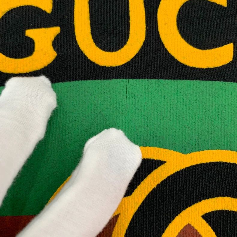 Gucci Gucci Black logo printed hooded long-sleeved cotton sweatsh Size US S / EU 44-46 / 1 - 9 Thumbnail