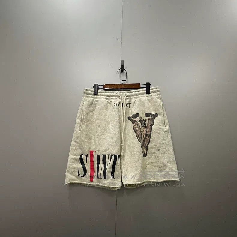 Saint Michael Saint Michael Grey printed shorts Size US 30 / EU 46 - 1 Thumbnail