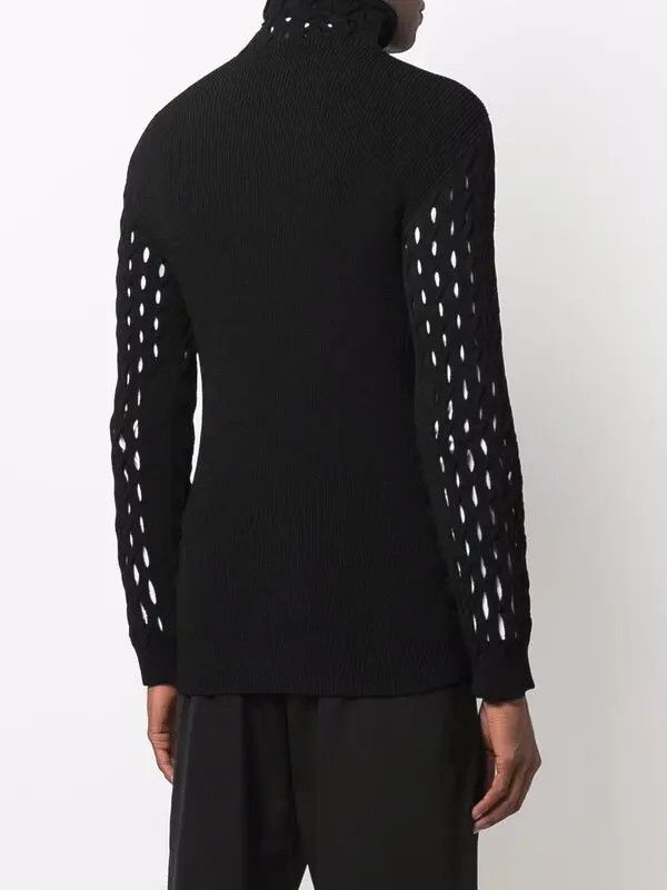 Valentino o1y0525 Turtleneck Sweater in Black Size US XL / EU 56 / 4 - 4 Thumbnail