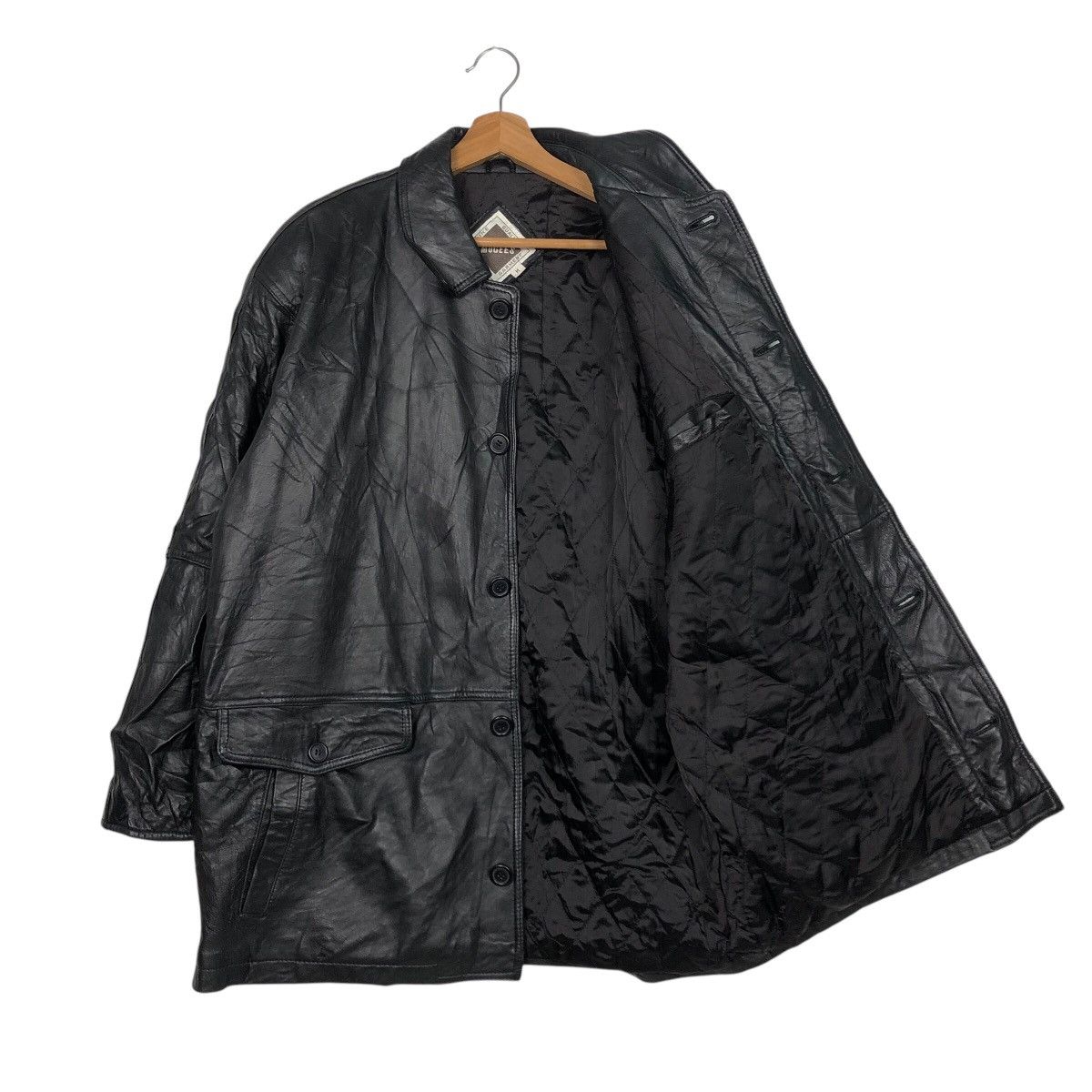 📌Vintage Biker Genuine Leather Jacket Lmogees Multi Pocket