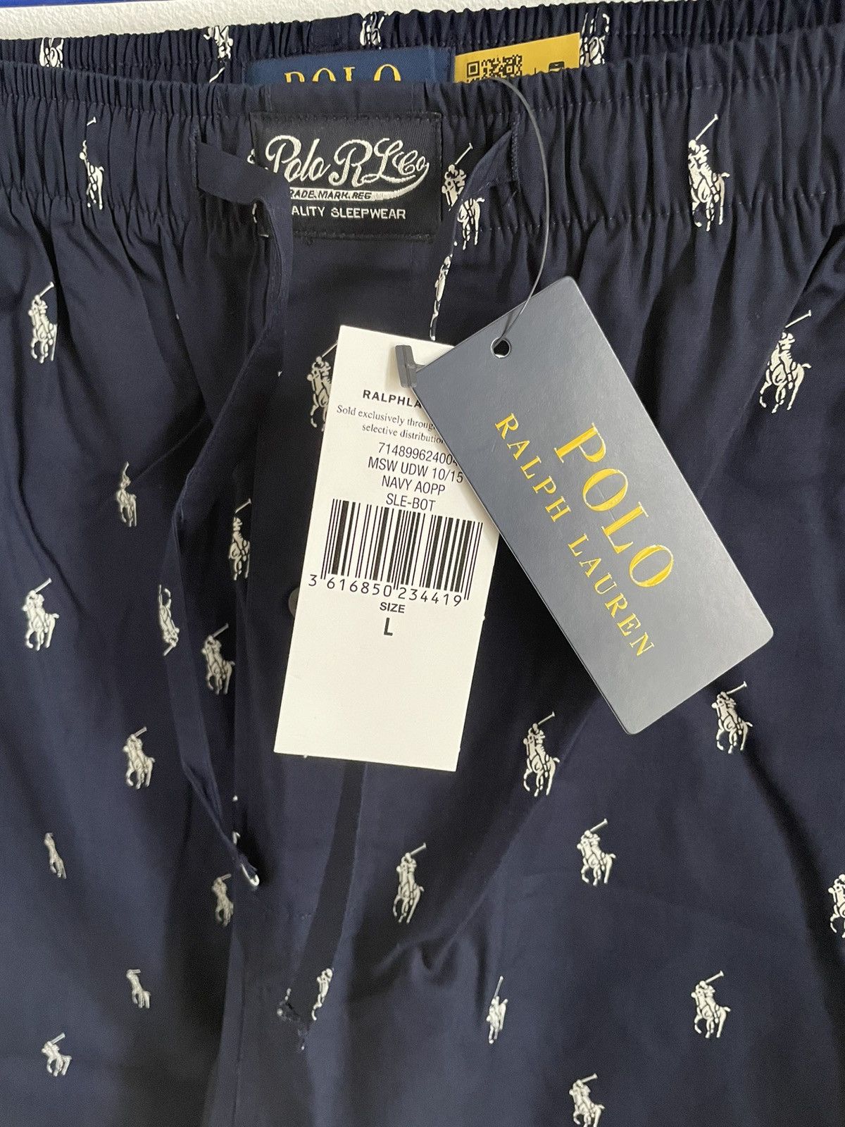 Polo Ralph Lauren × Ralph Lauren Ralph Lauren Pony player Pant size L Navy Size US 35 - 3 Thumbnail