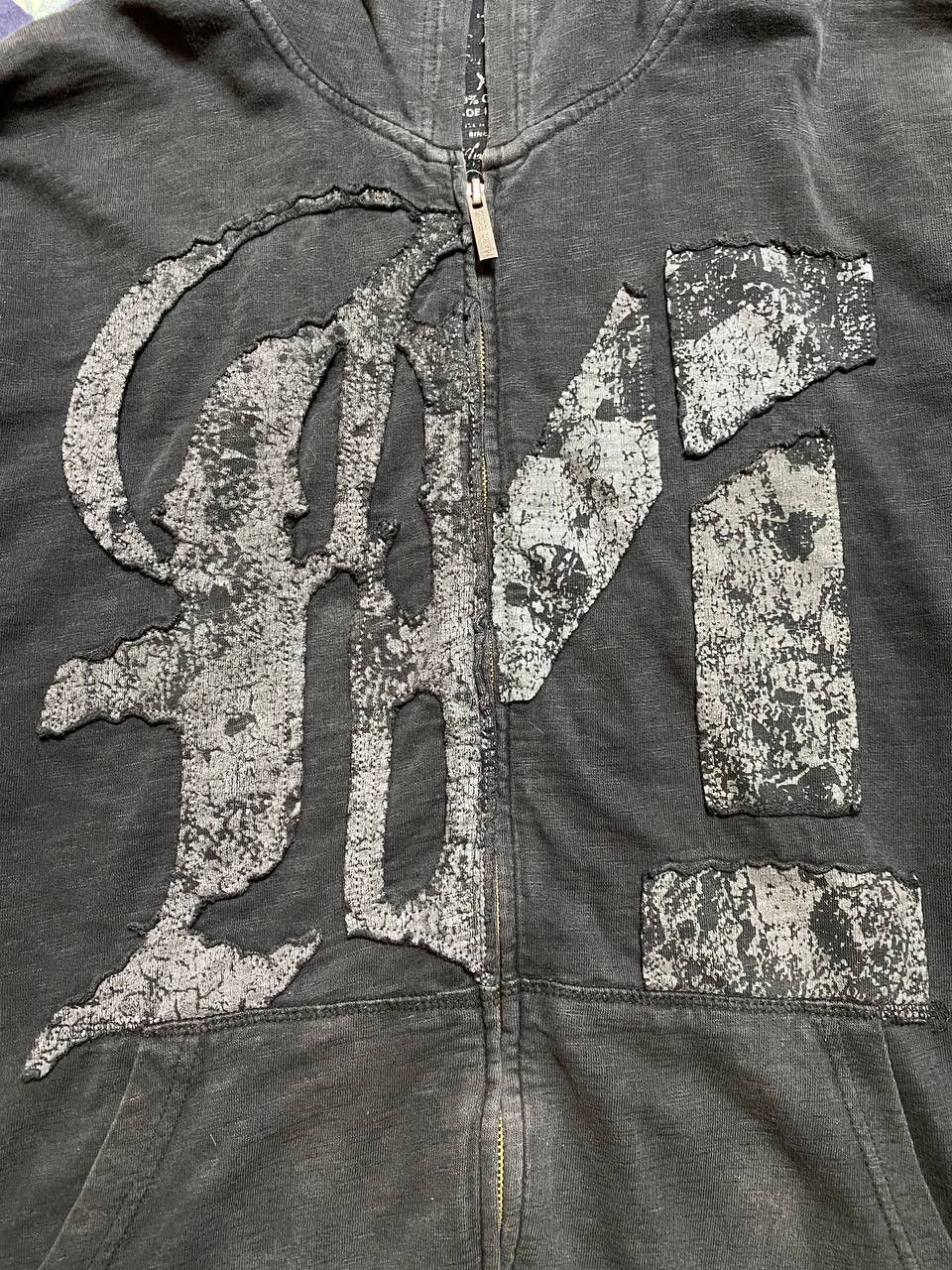 Marc Ecko Marc Ecko Patchwork Pullover Crewneck Zip Hoodie Size XL Size US XL / EU 56 / 4 - 2 Thumbnail