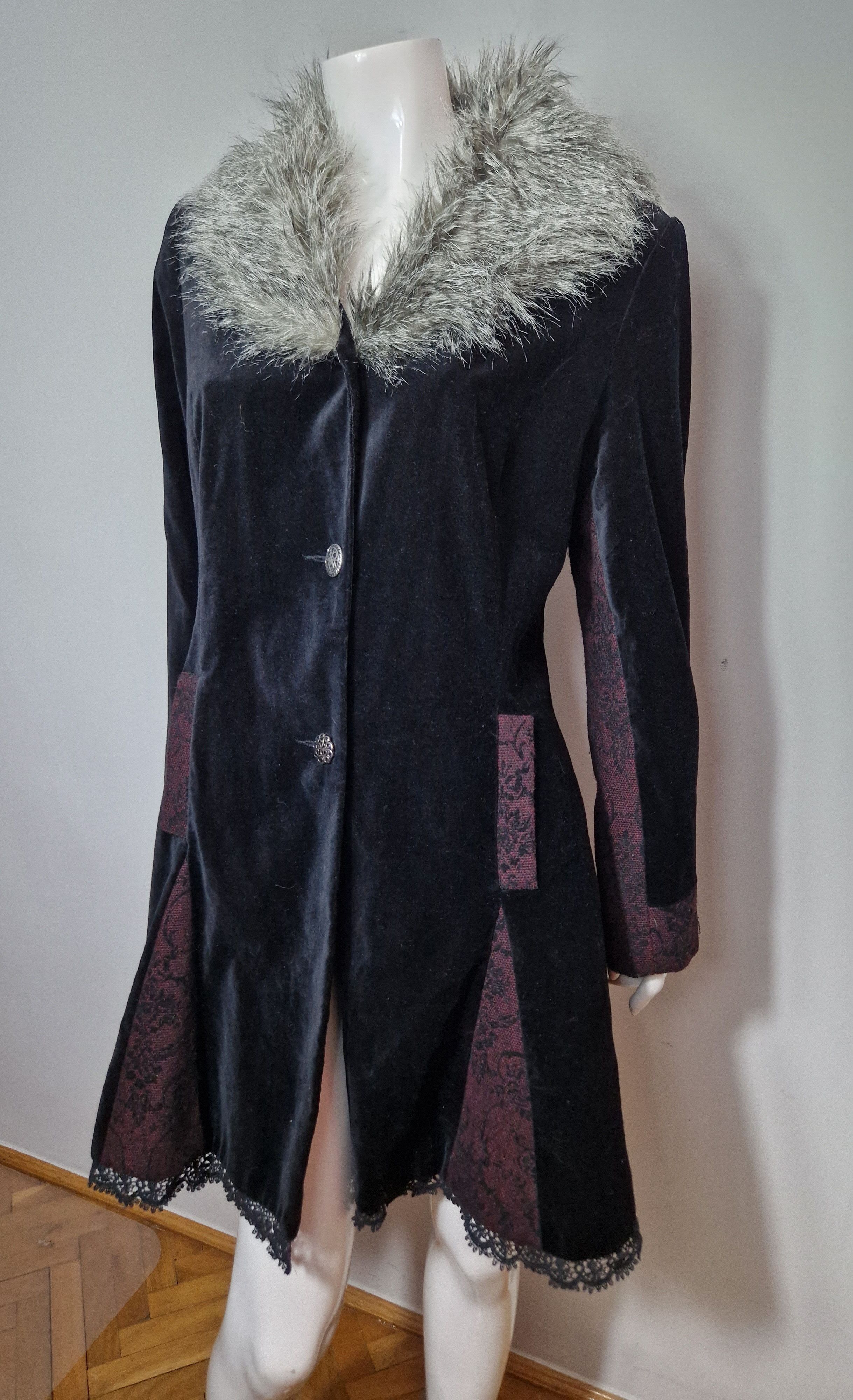 Hysteric Glamour × If Six Was Nine vintage velour faux fur goth coat Size M / US 6-8 / IT 42-44 - 11 Thumbnail