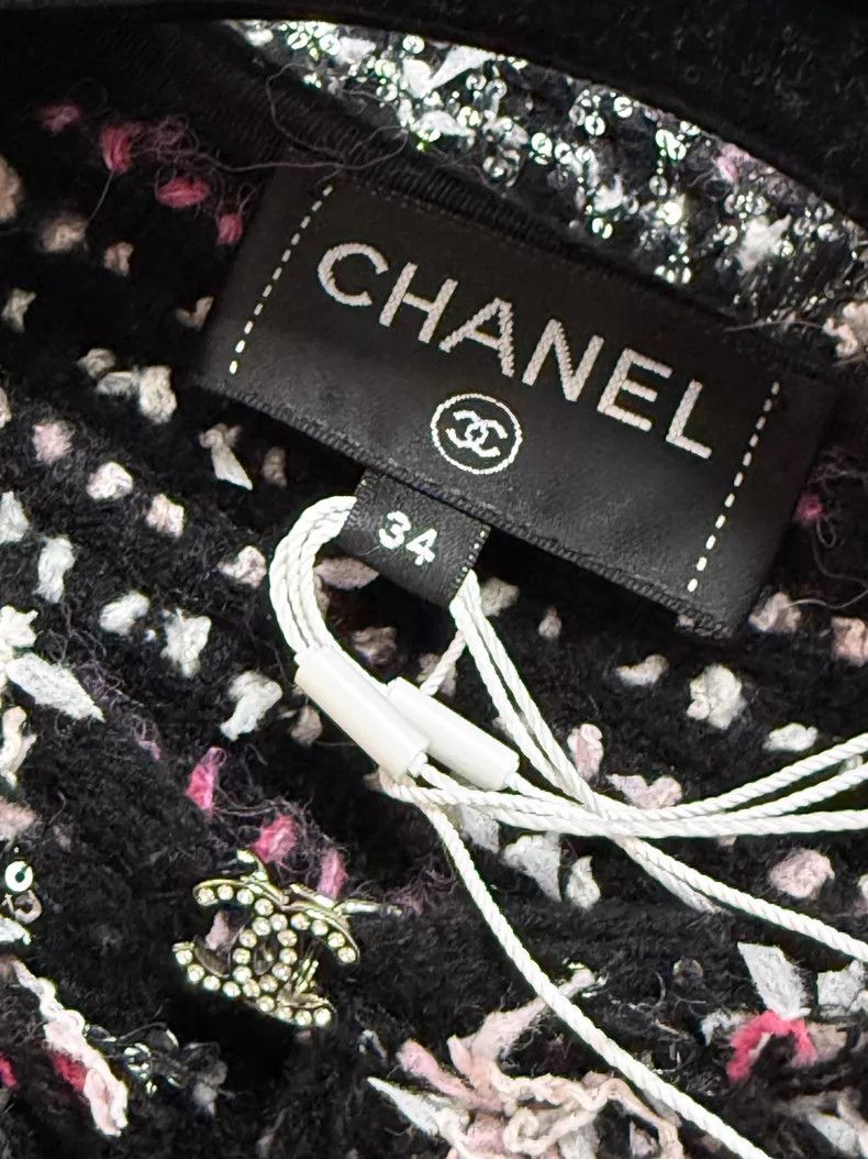 Chanel Chanel 24B black mixed color long-sleeved short knitted ca Size XXS / US 00 / IT 34 - 5 Thumbnail