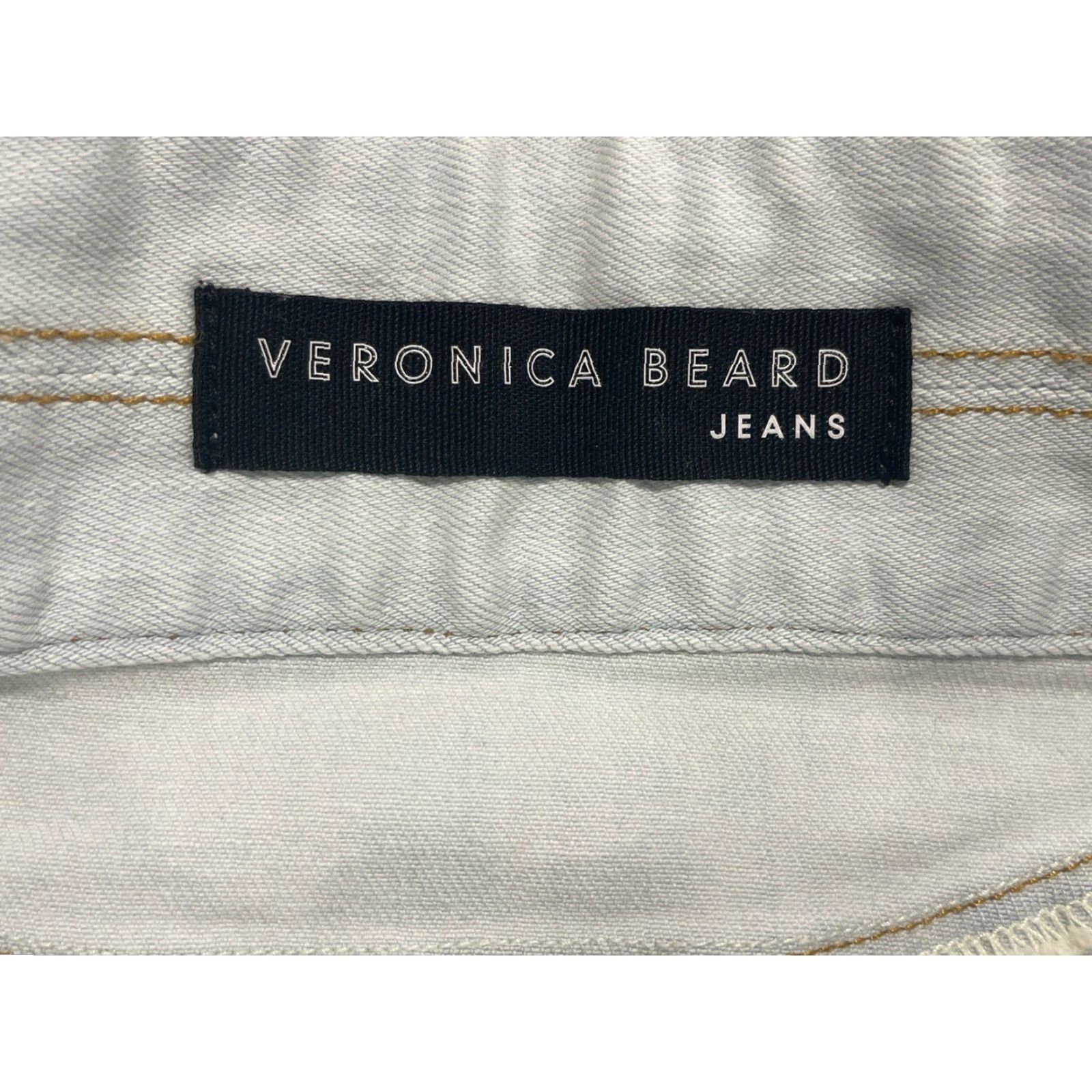 Veronica Beard VINTAGE Veronica Beard Jeans Flared Wide Leg 11” Belize White Cotton Blend Women 27/4 Made in USA Size 27" / US 4 / IT 40 - 5 Thumbnail