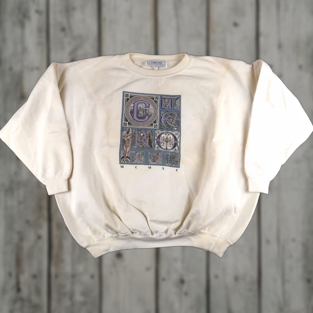 Cherokee VINTAGE Cherokee Sweatshirt Shirt Unisex Adults S Ivory 90s Graphic Crewneck Pullover Size US S / EU 44-46 / 1 - 1 Thumbnail