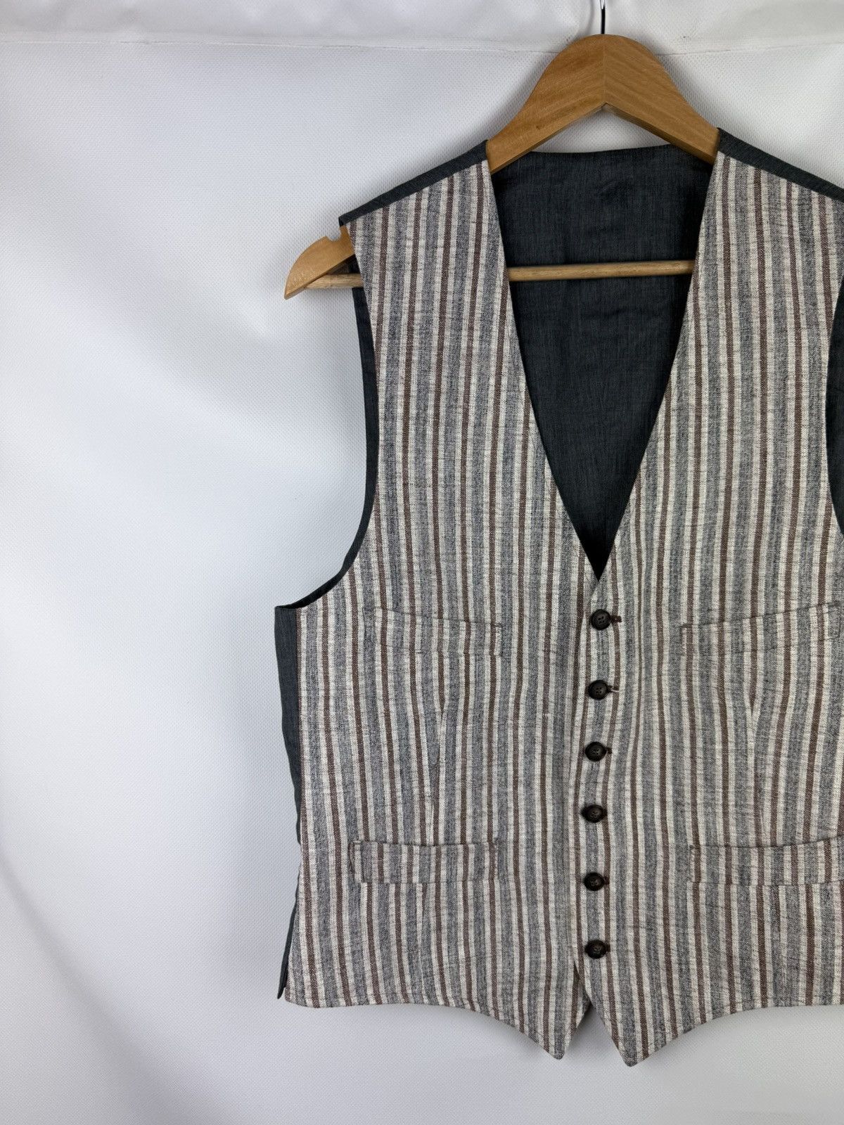 Suitsupply Suitsupply Amsterdam Silk Linen Sleeveless Vest Waistcoat Size 40R - 2 Thumbnail