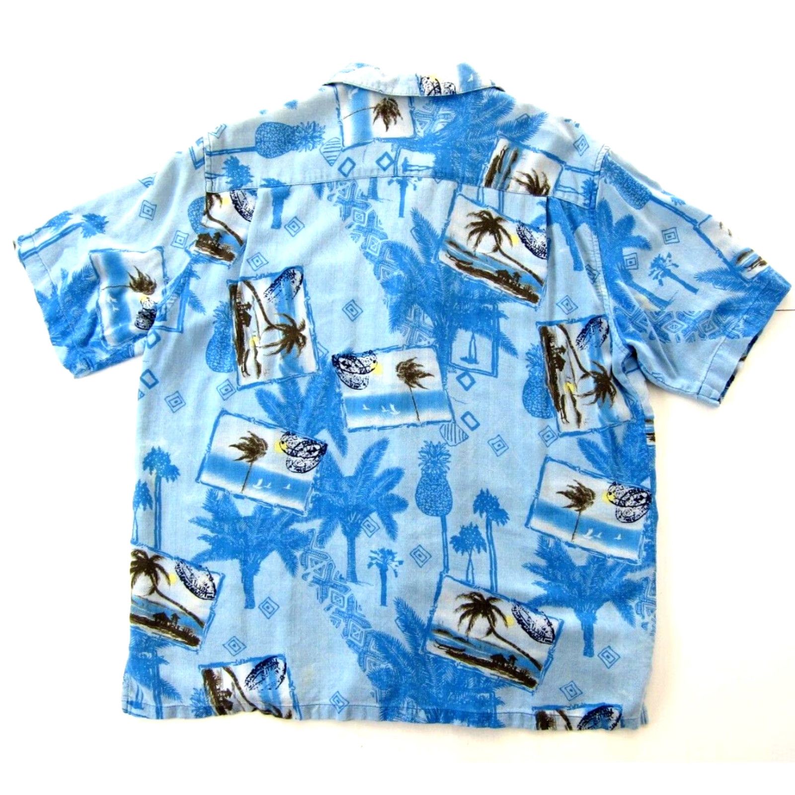 Vintage Vtg Island Republic Silk Blue Floral Hawaiian Button Short Sleeve Shirt Men L Size US L / EU 52-54 / 3 - 2 Thumbnail
