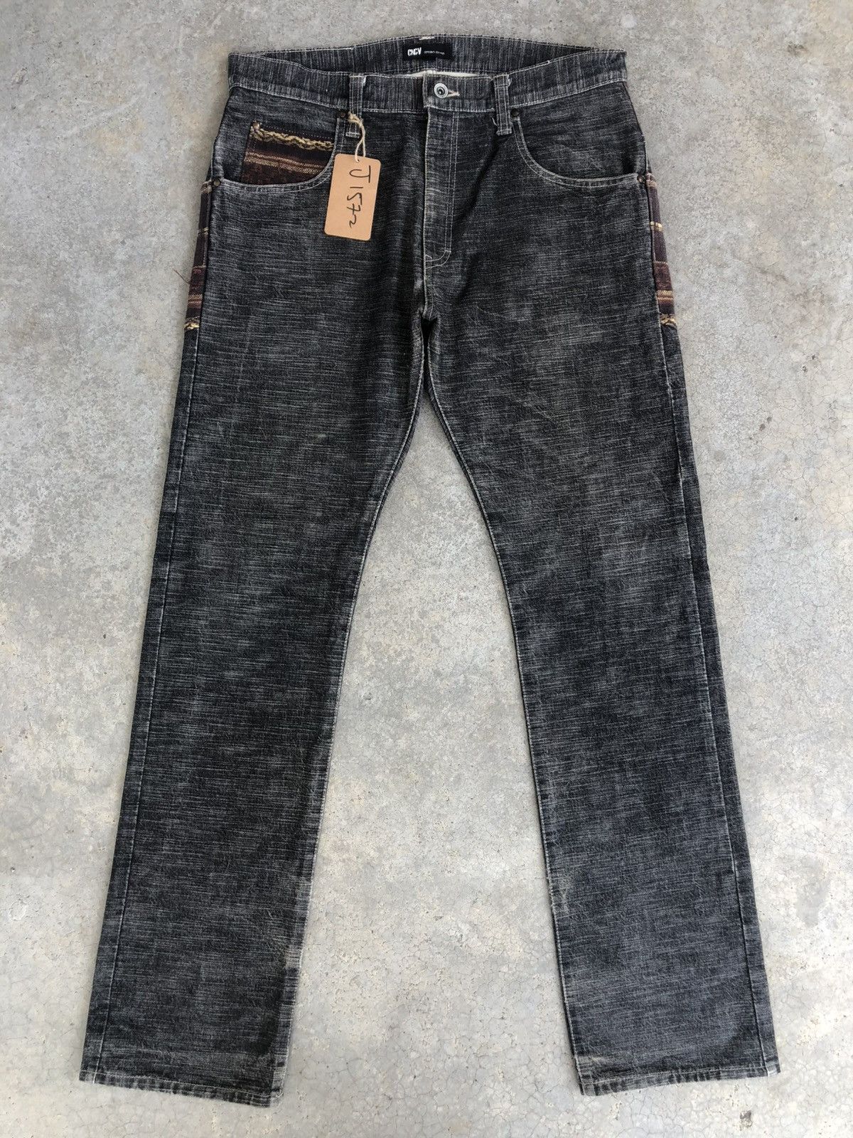Japanese Brand Concave attempt Blanket Denim Distressed Jeans Size US 33 - 2 Thumbnail