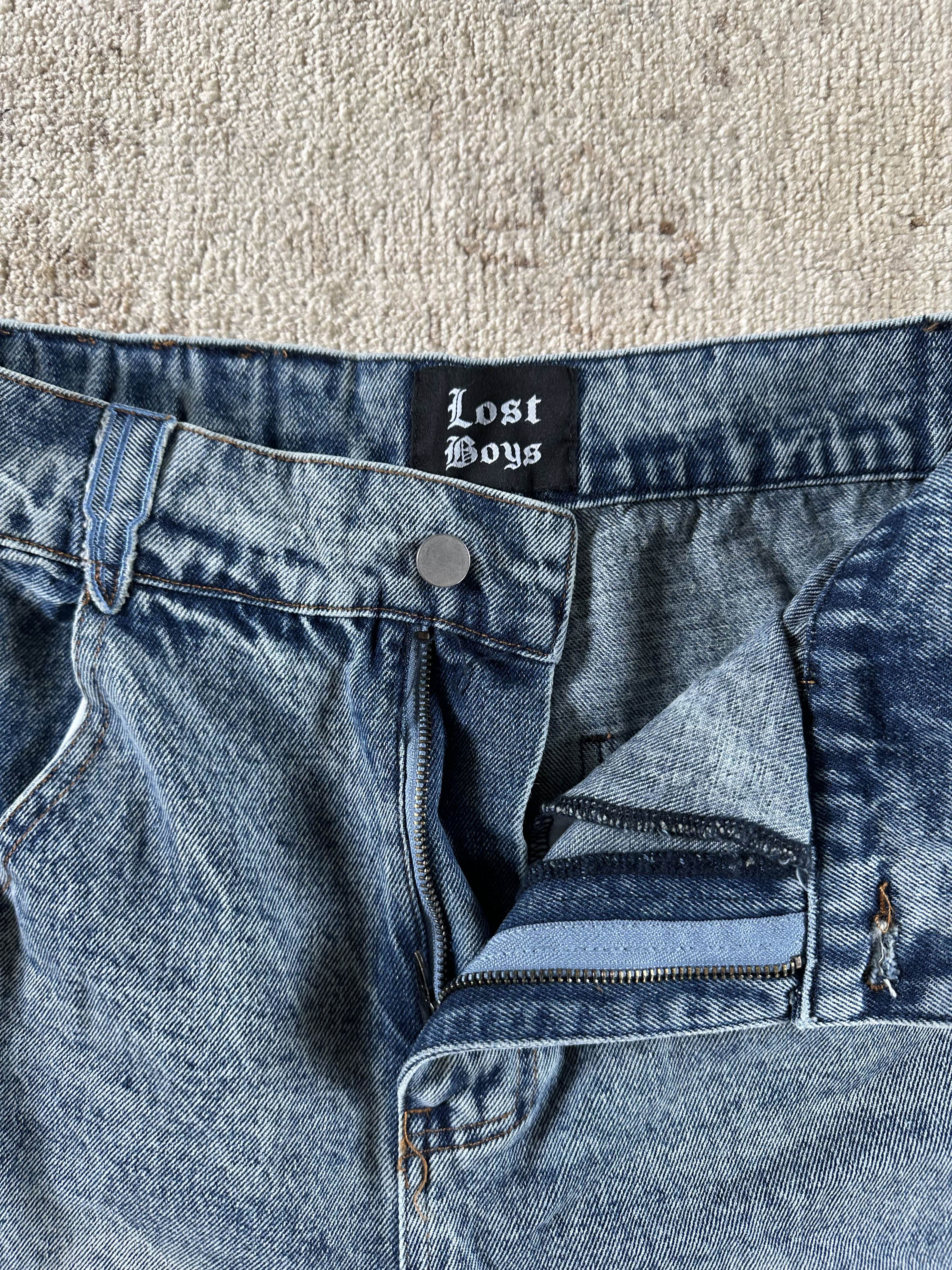 Lost Boys Archives Lost Boys Denim Jorts – Graphic Cargo Style Size 29" - 2 Thumbnail