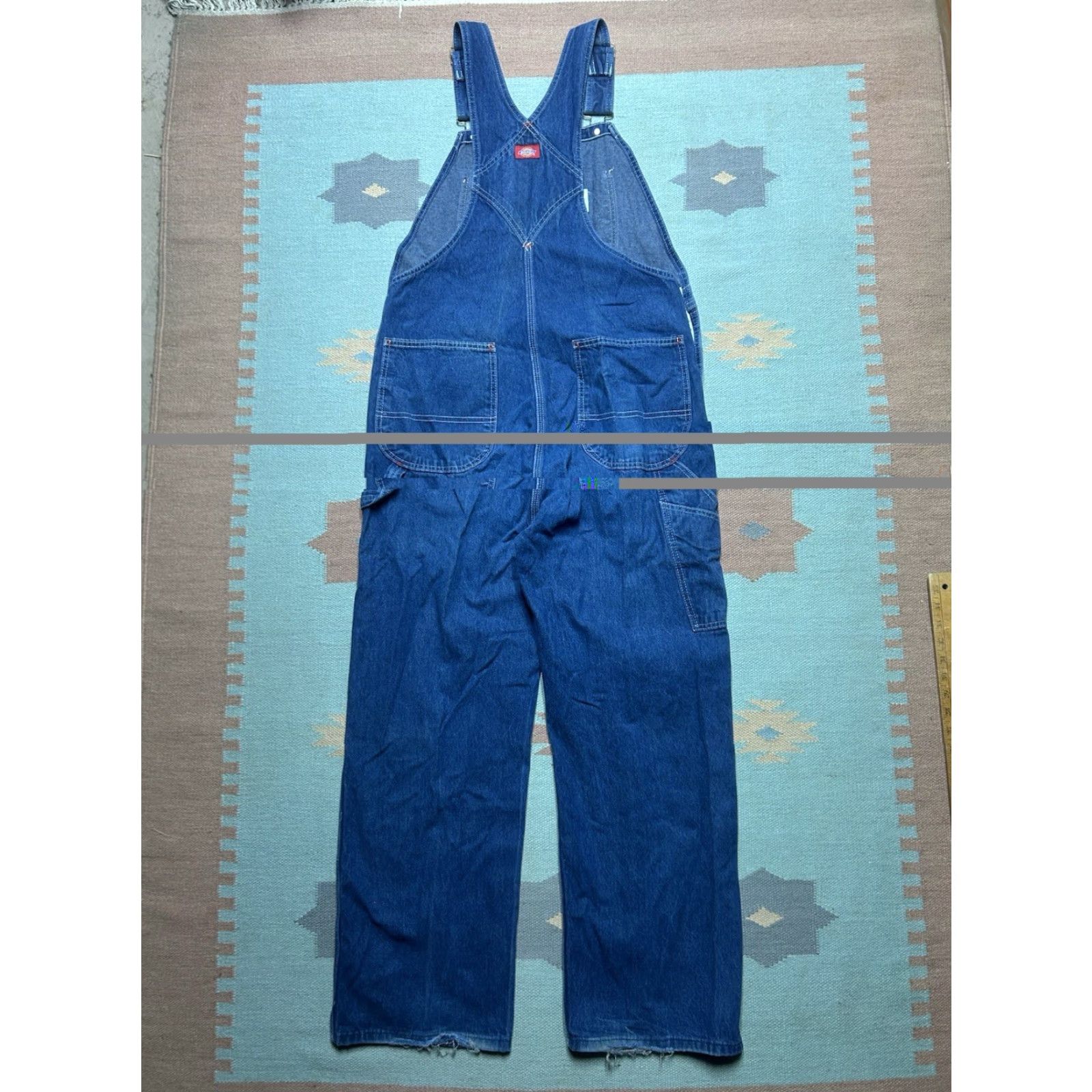 Dickies VINTAGE Dickies Denim Bib Overalls Workwear Farm Dark Blue Jeans Men’s 38x30 Bibs Jeans Denim 38 30 Mens Blue Size US 38 / EU 54 - 5 Thumbnail