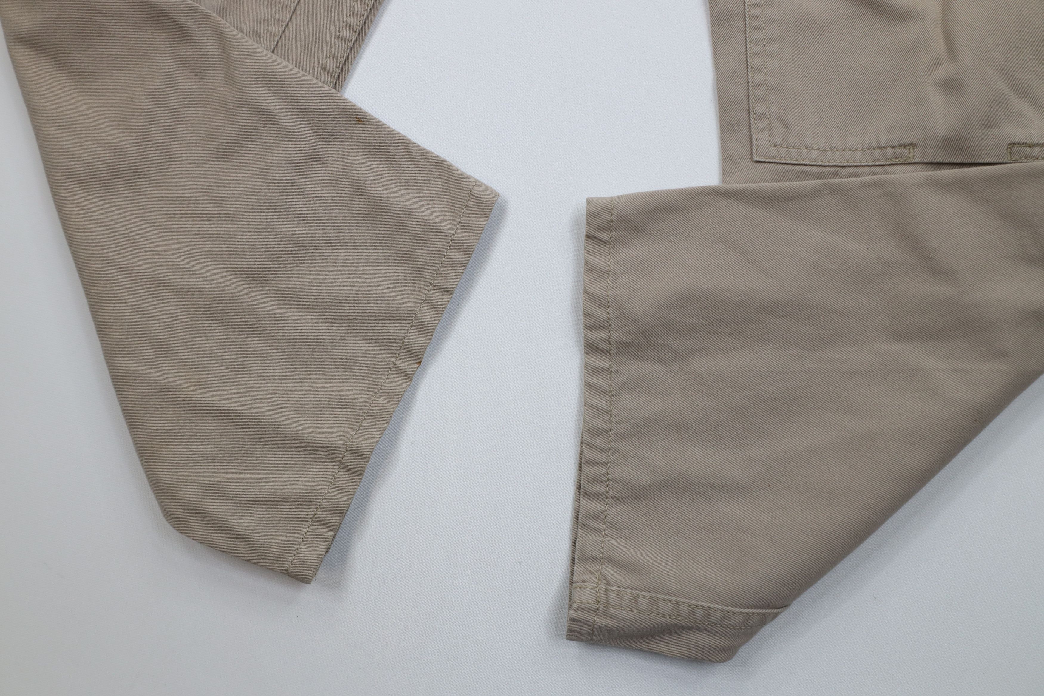 Tommy Hilfiger Vintage 90s Tommy Hilfiger Double Knee Wide Leg Pants Beige Size US 32 / EU 48 - 7 Thumbnail