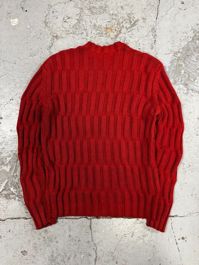 Daniele Alessandrini 2000s Daniele Alessandrini Red Symmetry Sweater Size US S / EU 44-46 / 1 - 4 Thumbnail