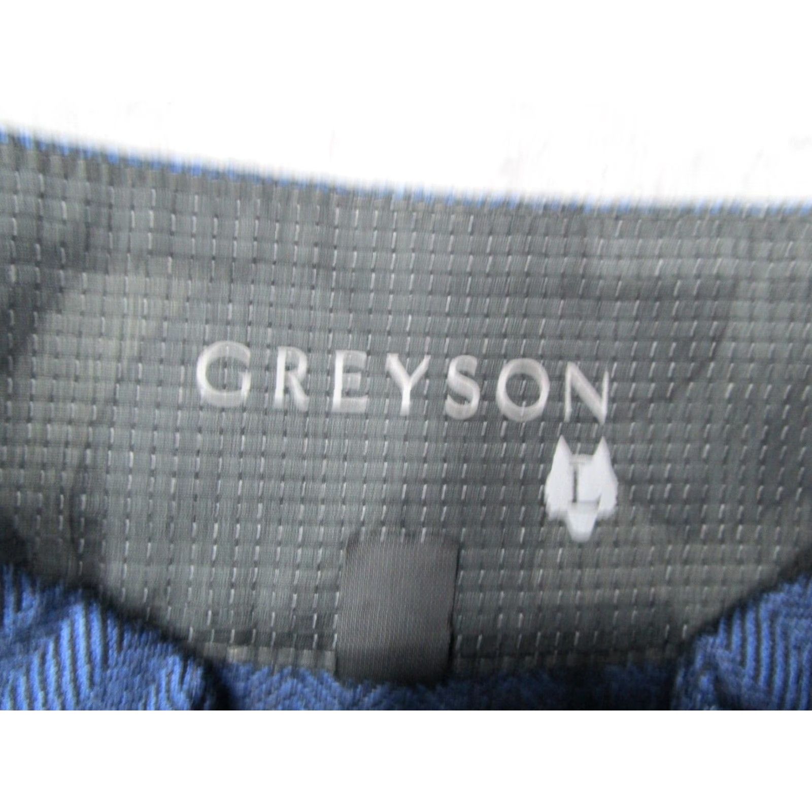 Vintage Greyson Jacket Mens Large Blue 1/4 Zip Herringbone Pullover Wolf Golf FLAW* Size US L / EU 52-54 / 3 - 3 Thumbnail