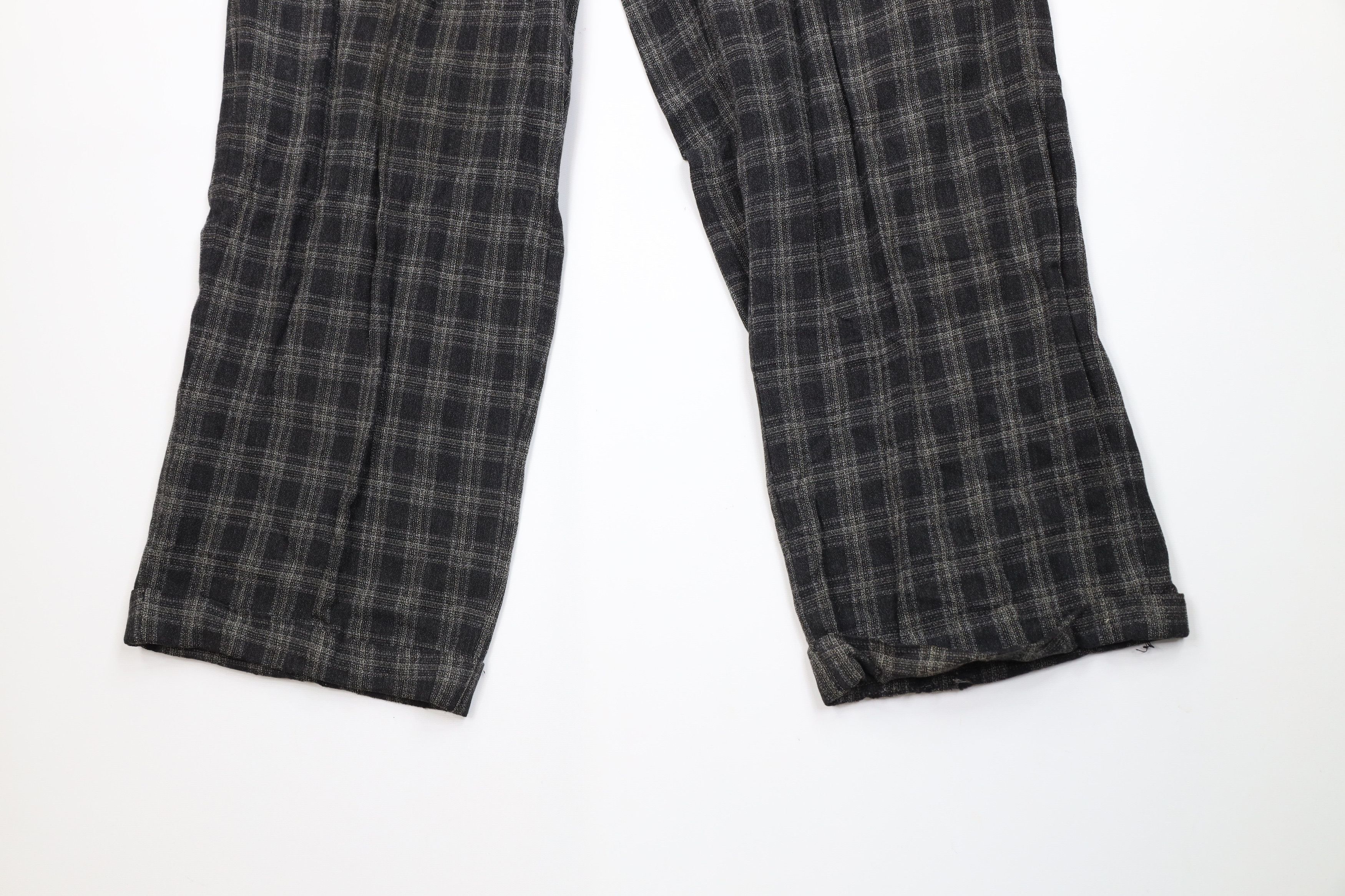 Vintage Vintage 90s Streetwear Pleated Wide Leg Chino Pants Plaid Size US 36 / EU 52 - 4 Thumbnail