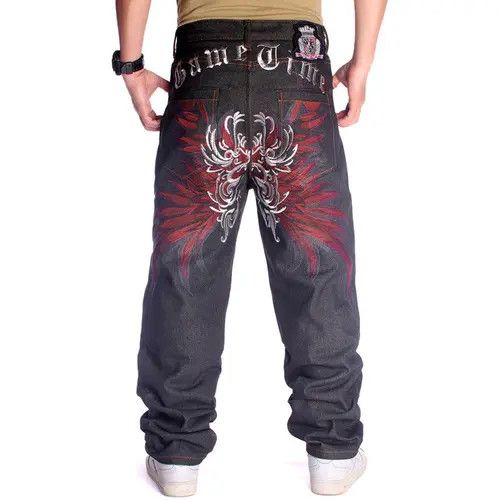 Baggy jeans with embroidery