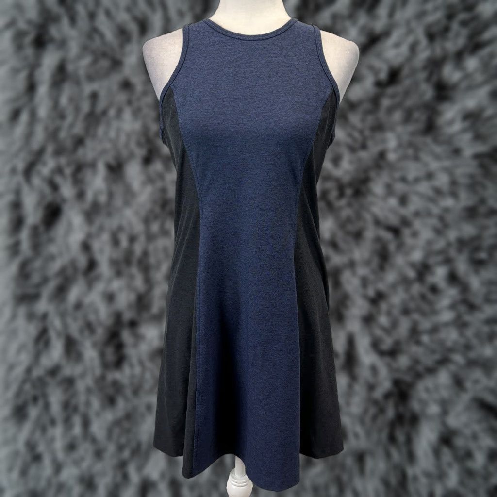 Outdoor Voices Outdoor Voices Athena Dress XL Blue Black Sleeveless Racerback Comfort Tank Dress Size XL / US 12-14 / IT 48-50 - 1 Thumbnail