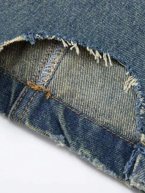 Jean Hamasaki x Kase Vintage Straight Leg Distressed Denim Jeans Size US 32 / EU 48 - 5 Thumbnail