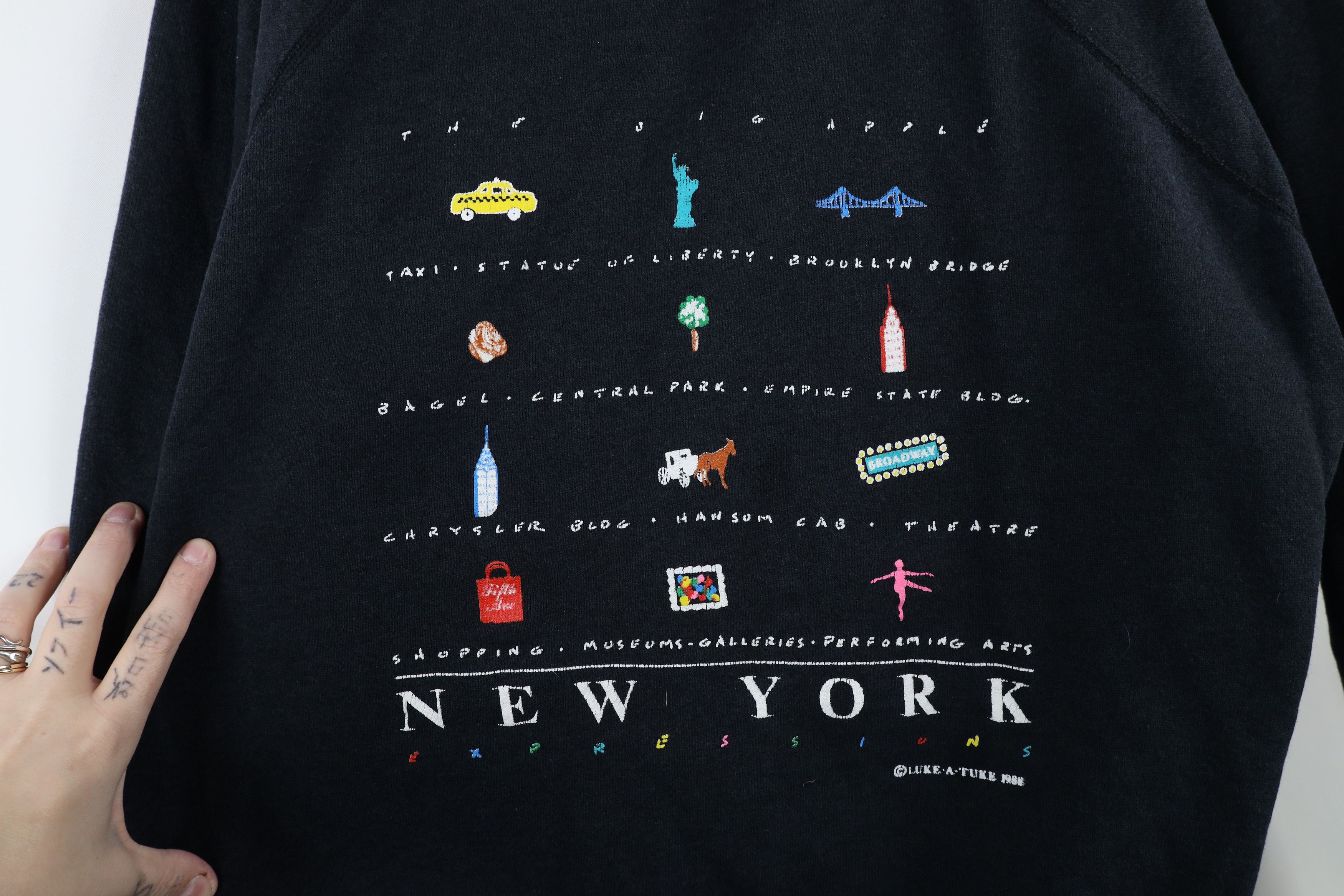 Vintage Vintage 80s Streetwear Spell New York City Sweatshirt USA Size XL / US 12-14 / IT 48-50 - 4 Thumbnail