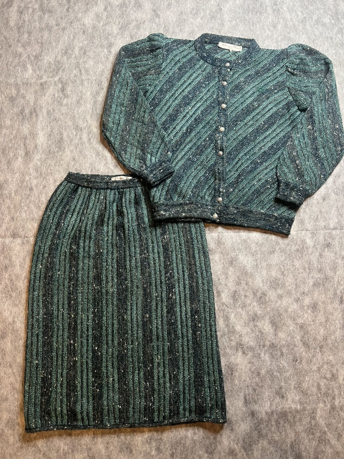 Christian Dior Monsieur Vintage Dior Suil Set - Skirt + Cardigan Size XXL / US 16-18 / IT 52-54 - 1 Thumbnail