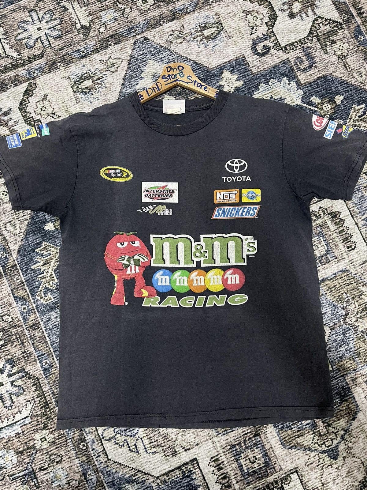 image of Vintage Kyle Nascar M&m Racing Spellout Very in Faded Black, Men's (Size Medium)