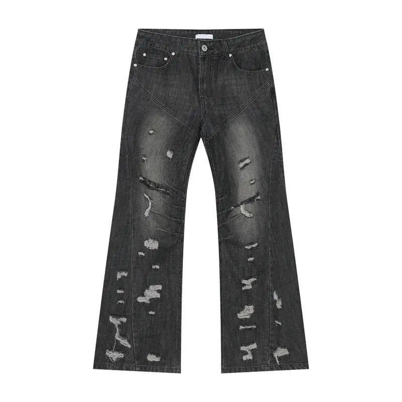 Japanese Brand Casual Wide Leg Black Jeans Size US 32 / EU 48 - 4 Thumbnail