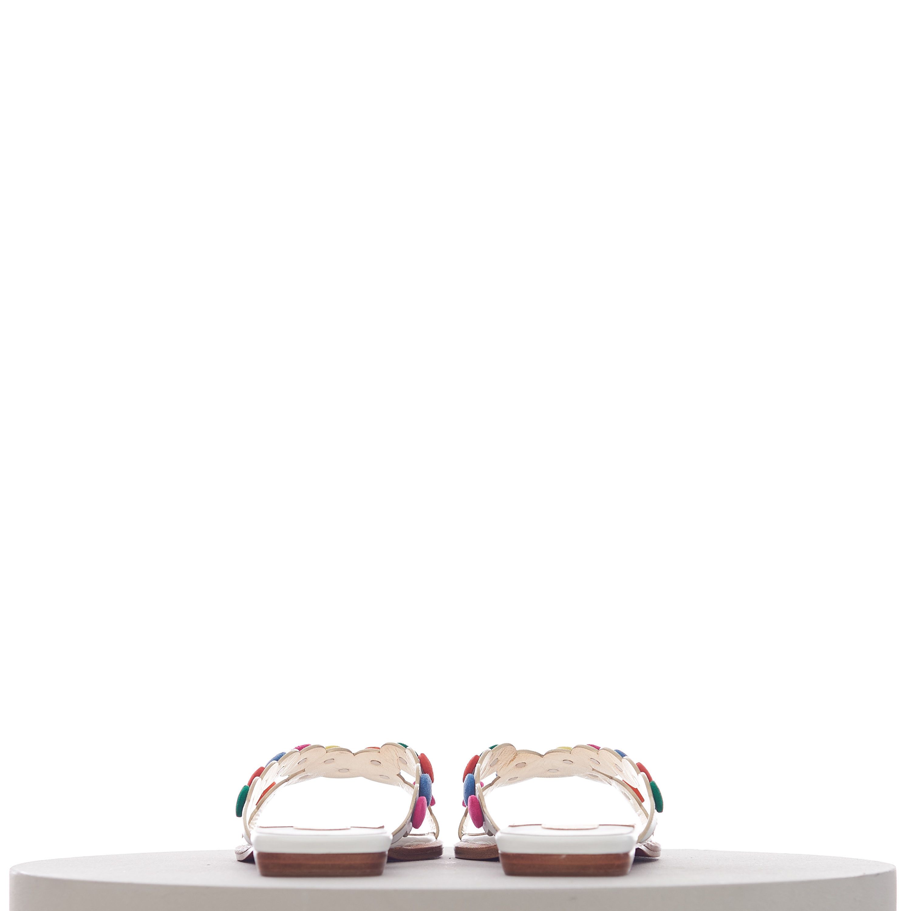Christian Louboutin Smarta Flat Sandals In White Kid Leather Size US 7.5 / IT 37.5 - 7 Thumbnail