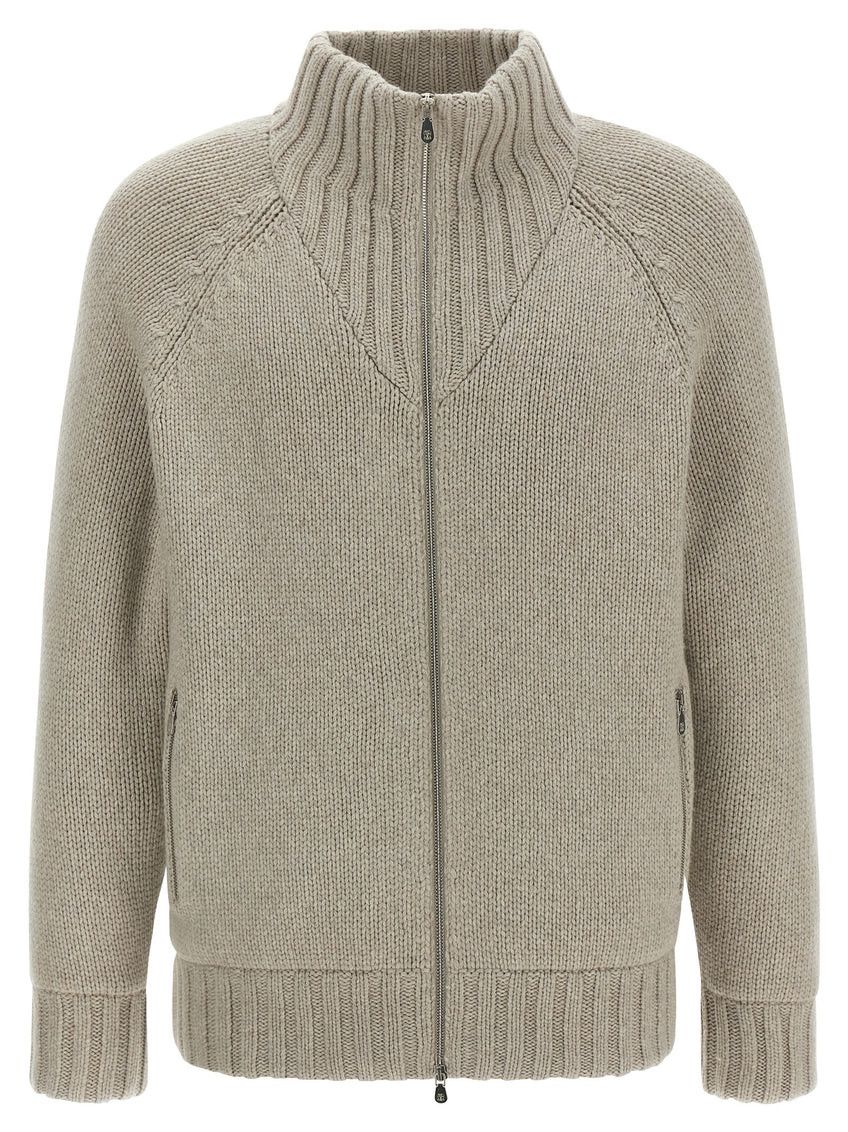 Brunello Cucinelli o1w1db10326 Padded Cardigan in Beige/Multi Size US S / EU 44-46 / 1 - 1 Thumbnail