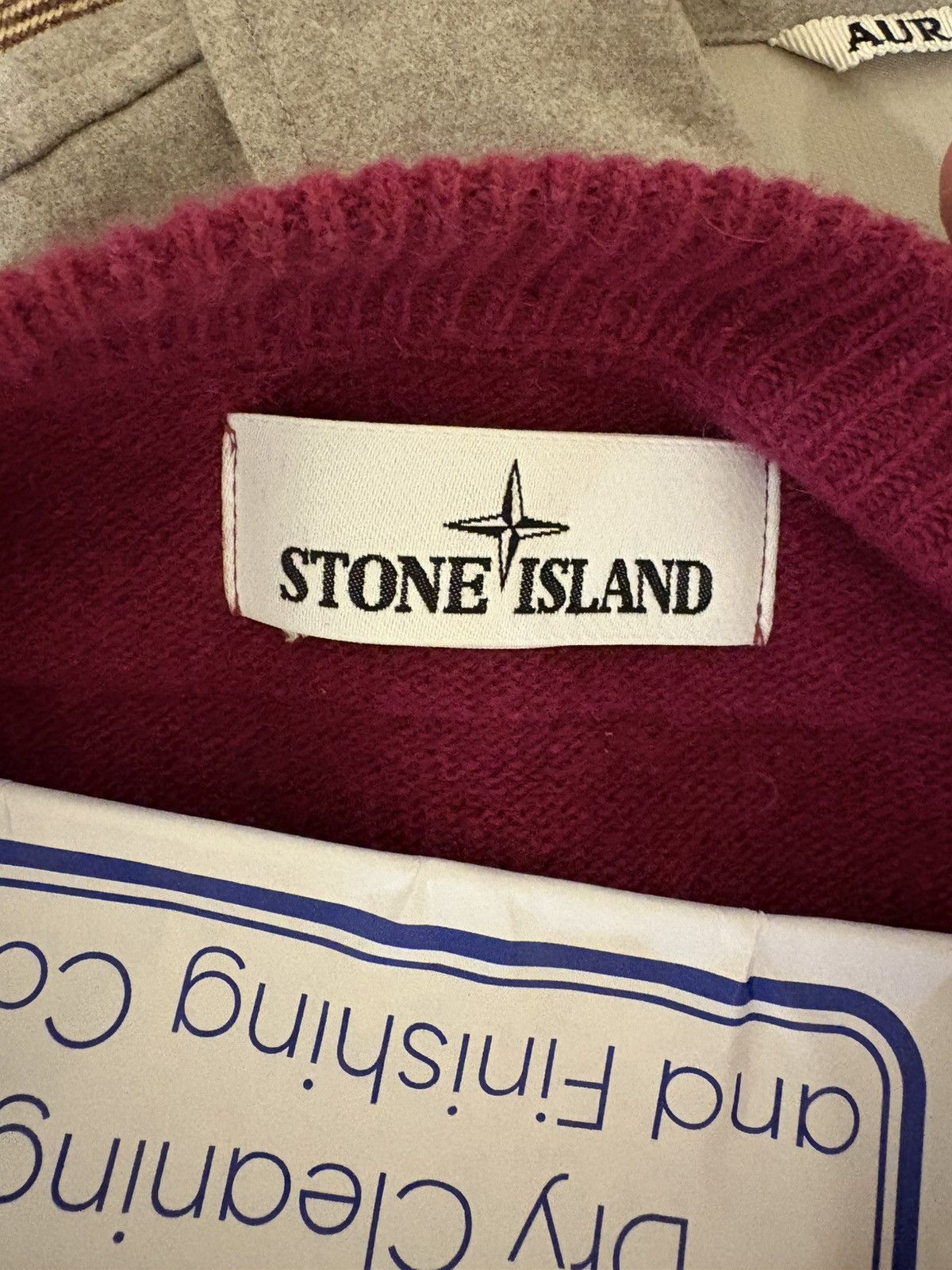 Stone Island Maroon AW18 Wool Pocket Crewneck Jumper Size US XL / EU 56 / 4 - 11 Thumbnail