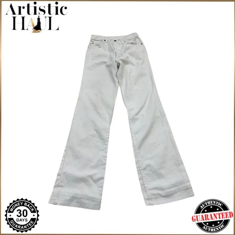 Levi's VINTAGE Levi's Women's White Flare Jeans 32x36 High Rise USA Size 24" / US 00 / IT 34 - 2 Thumbnail