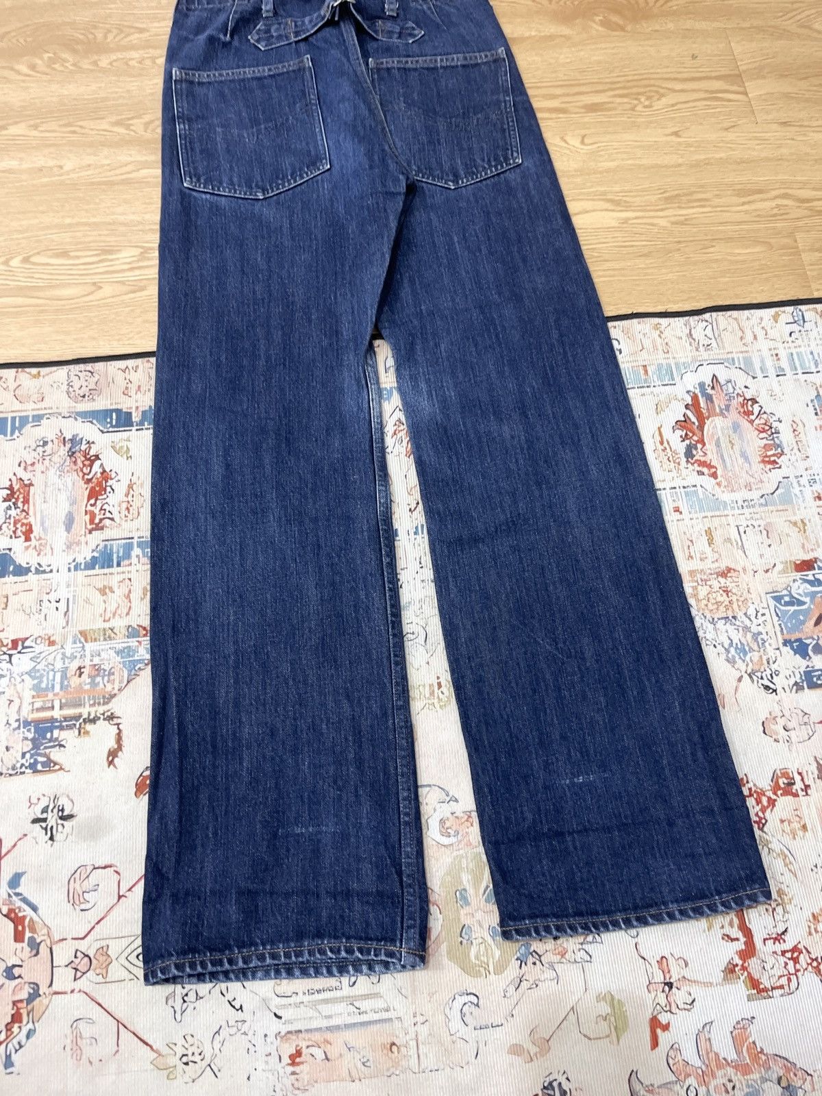Margaret Howell MHL SELVEDGE PANTS BLUE DENIM Size US 27 - 4 Thumbnail