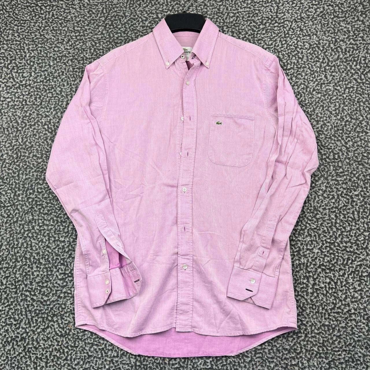 Lacoste Lacoste Button Down Shirt Men 40 Classic Fit Striped Cotton Size US XXS / EU 40 - 1 Thumbnail