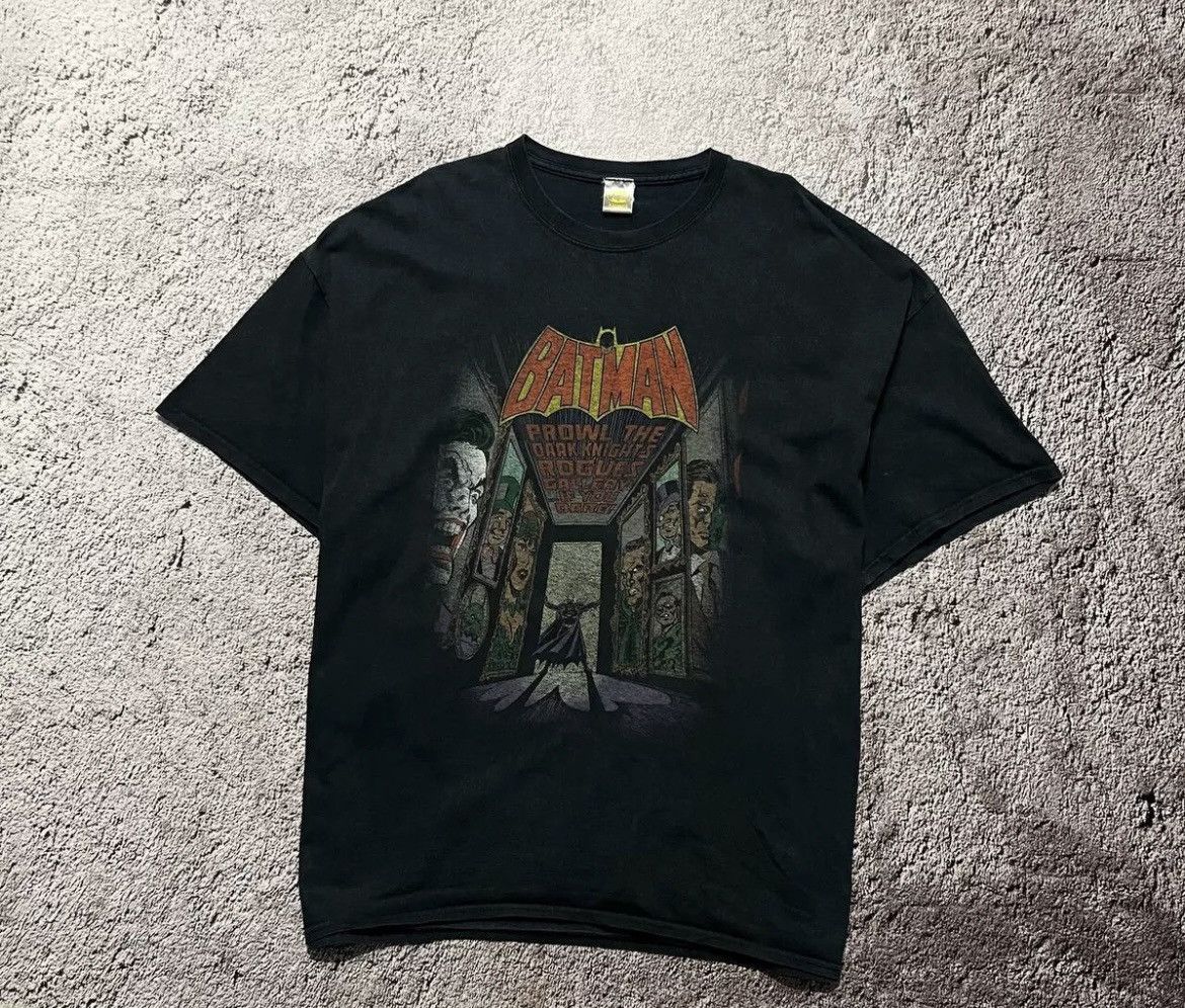 DC Comics × Unknown London × Vintage Vintage Batman Logo T-Shirt DC Comics Gotham Big Print Size US XXL / EU 58 / 5 - 1 Thumbnail