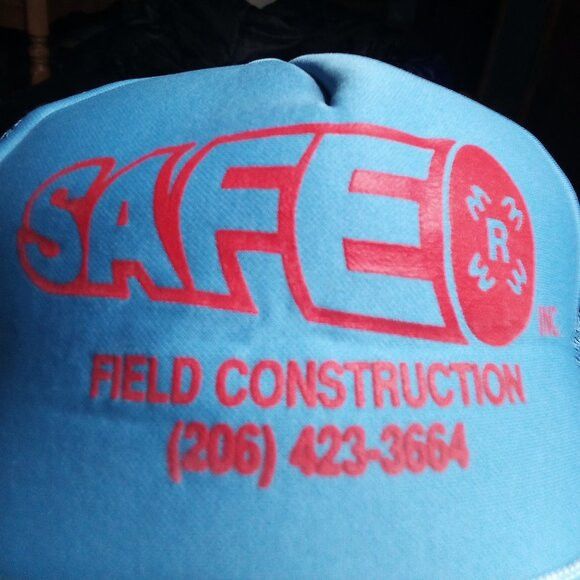 Other Deadstock Vintage Safe Field Construction Snap Trucker Hat Size ONE SIZE - 2 Thumbnail