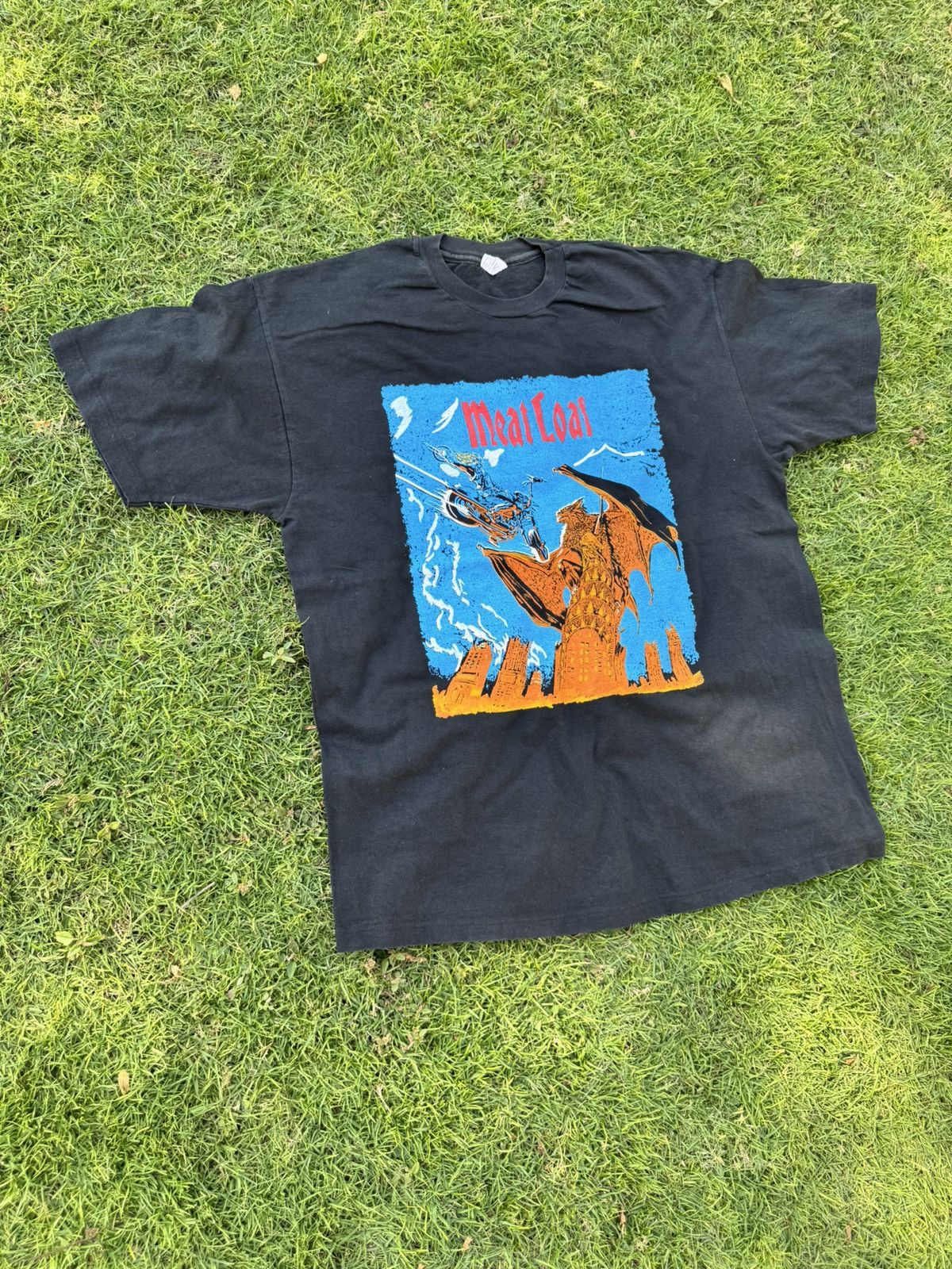 Vintage Vintage Meat Loaf World Tour Band T Shirt Size US XL / EU 56 / 4 - 3 Thumbnail