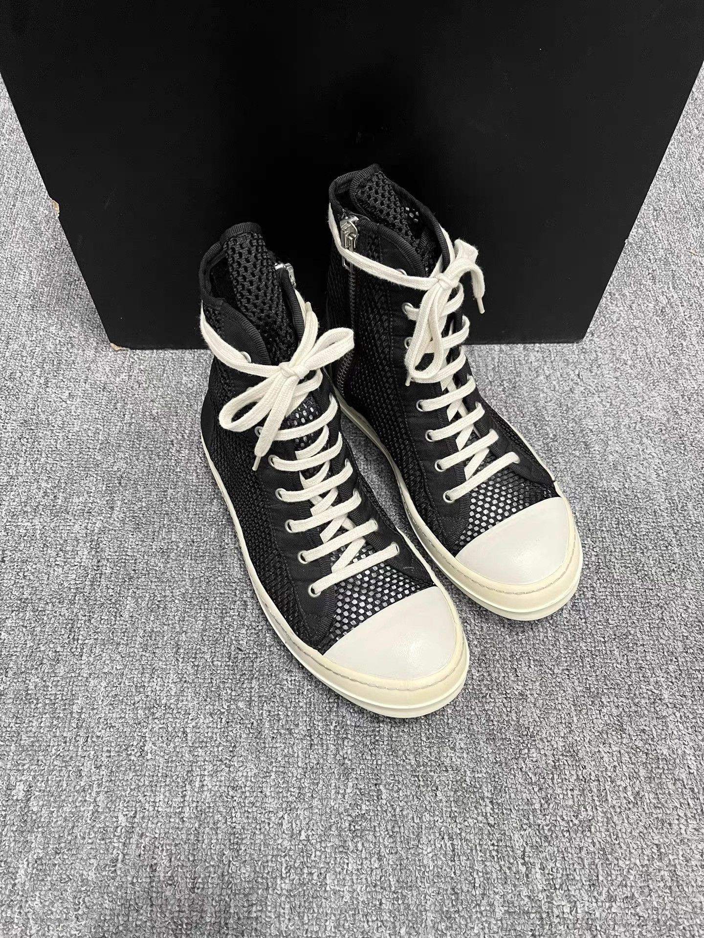 Rick Owens Rick Owens Mesh High Top Sneakers K34 Size US 7 / EU 40 - 2 Thumbnail