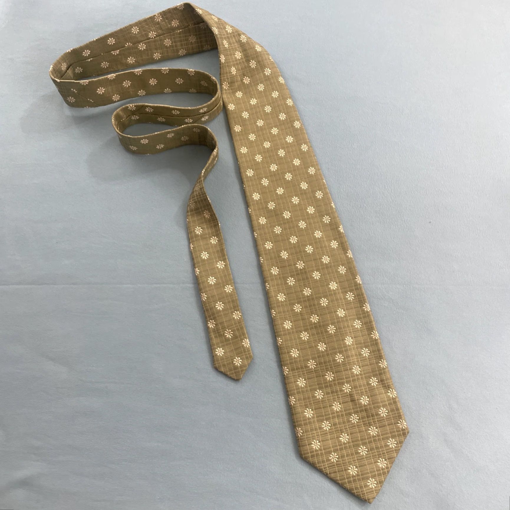 Vintage VINTAGE XMI Tie 100% Silk USA Light Green Necktie Business Formalwear 57"-60" Striped Classic Width Men Mens Size ONE SIZE - 4 Thumbnail
