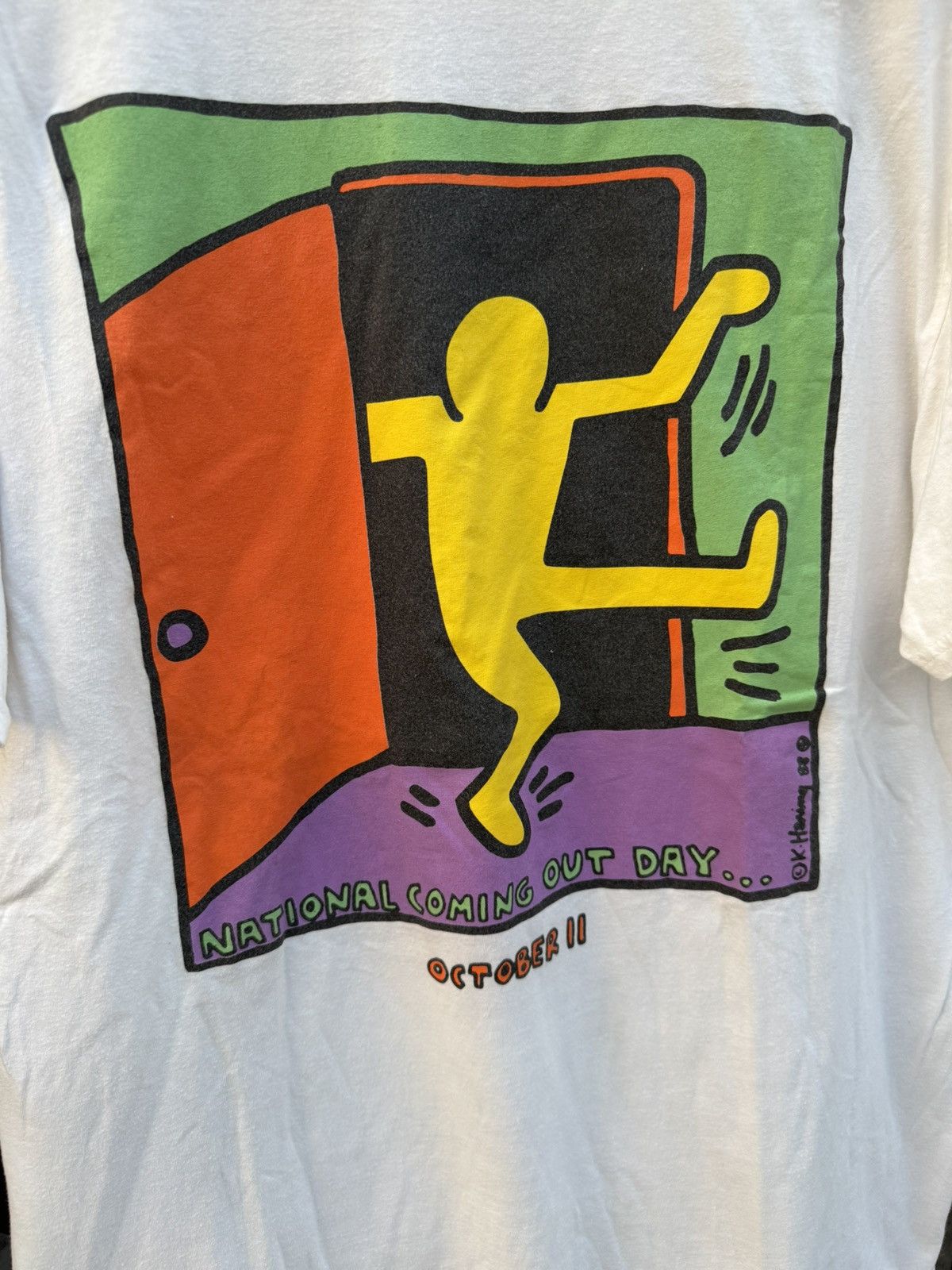 Keith Haring Vintage Keith haring national coming out day tshirt Size US XL / EU 56 / 4 - 2 Thumbnail