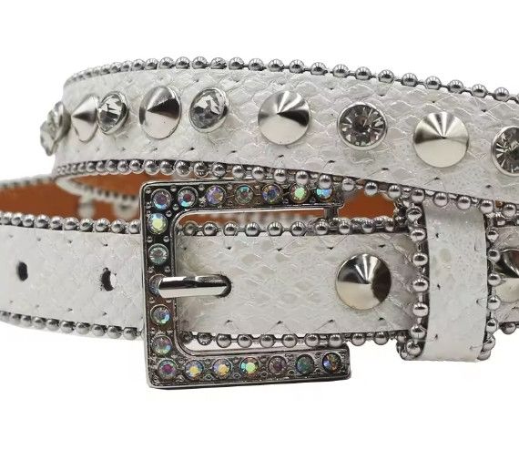 Vintage The rhine and the spiky white lux belts Size ONE SIZE - 2 Thumbnail