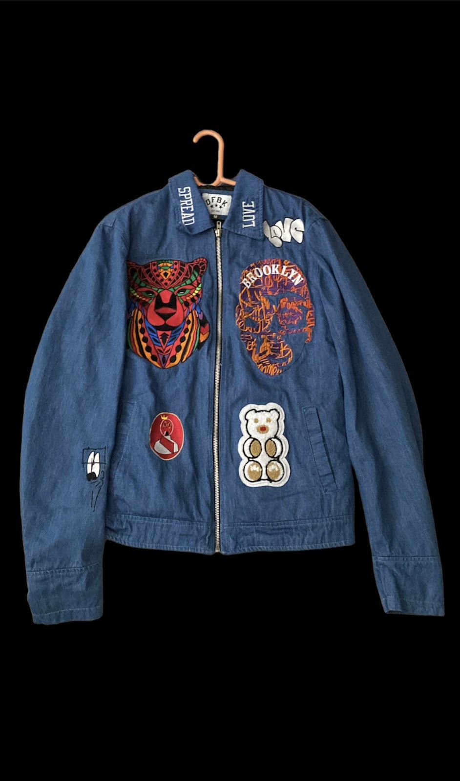 Japanese Brand × Vintage vintage denim patch jacket defend brooklyn Size US M / EU 48-50 / 2 - 1 Thumbnail