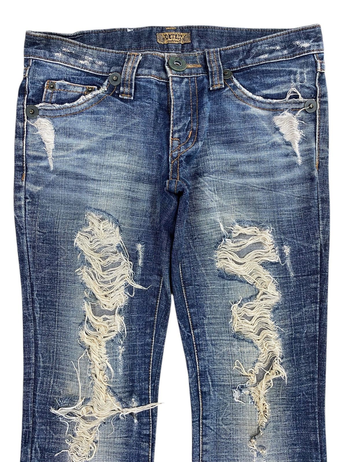 Japanese Brand Japanese Brand Faded Wash Distressed Style Boot Cut Jeans Size 30" / US 8 / IT 44 - 2 Thumbnail