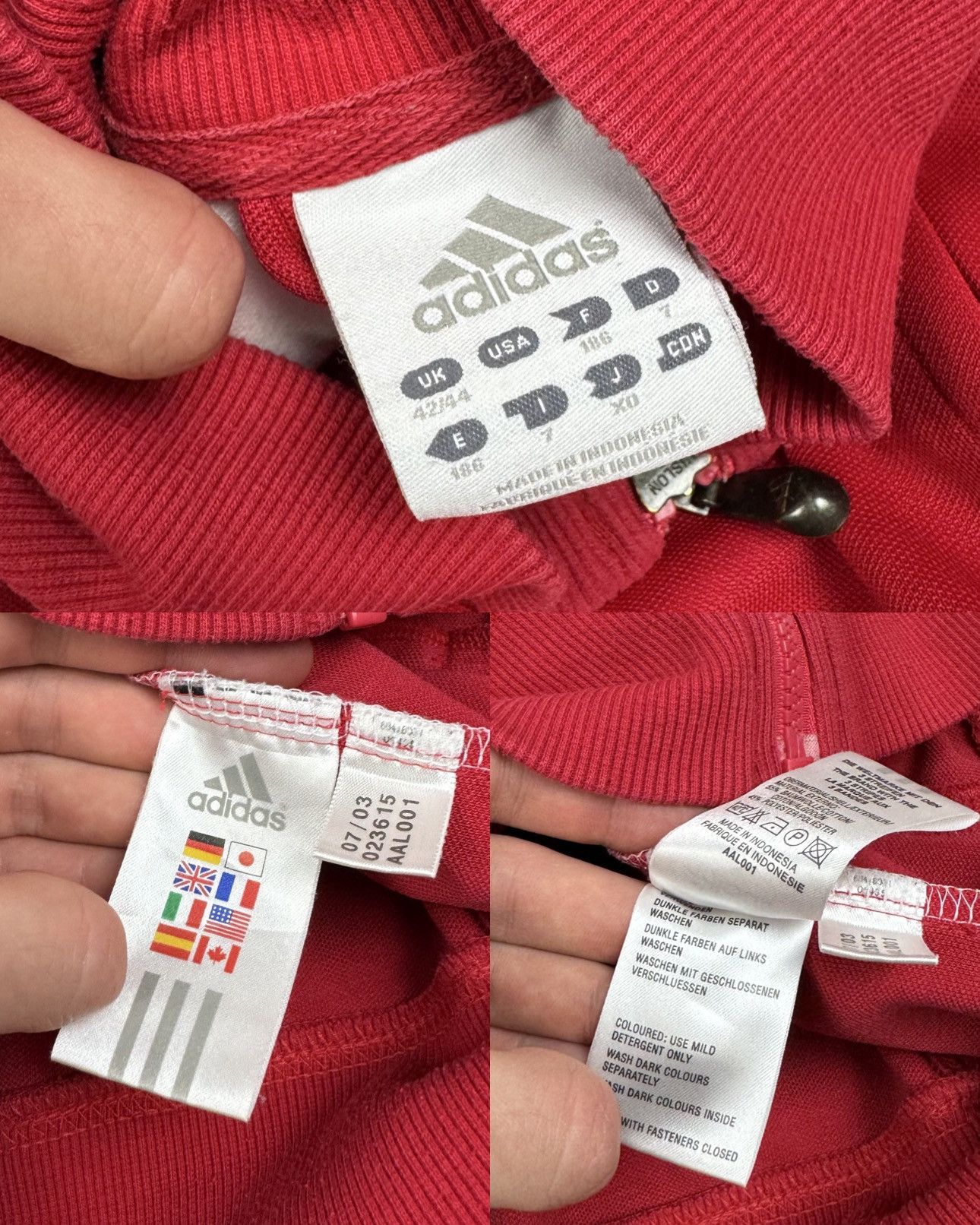 Adidas Adidas Colombia red White Long Sleeve Full Zip Jacket Size US L / EU 52-54 / 3 - 2 Thumbnail