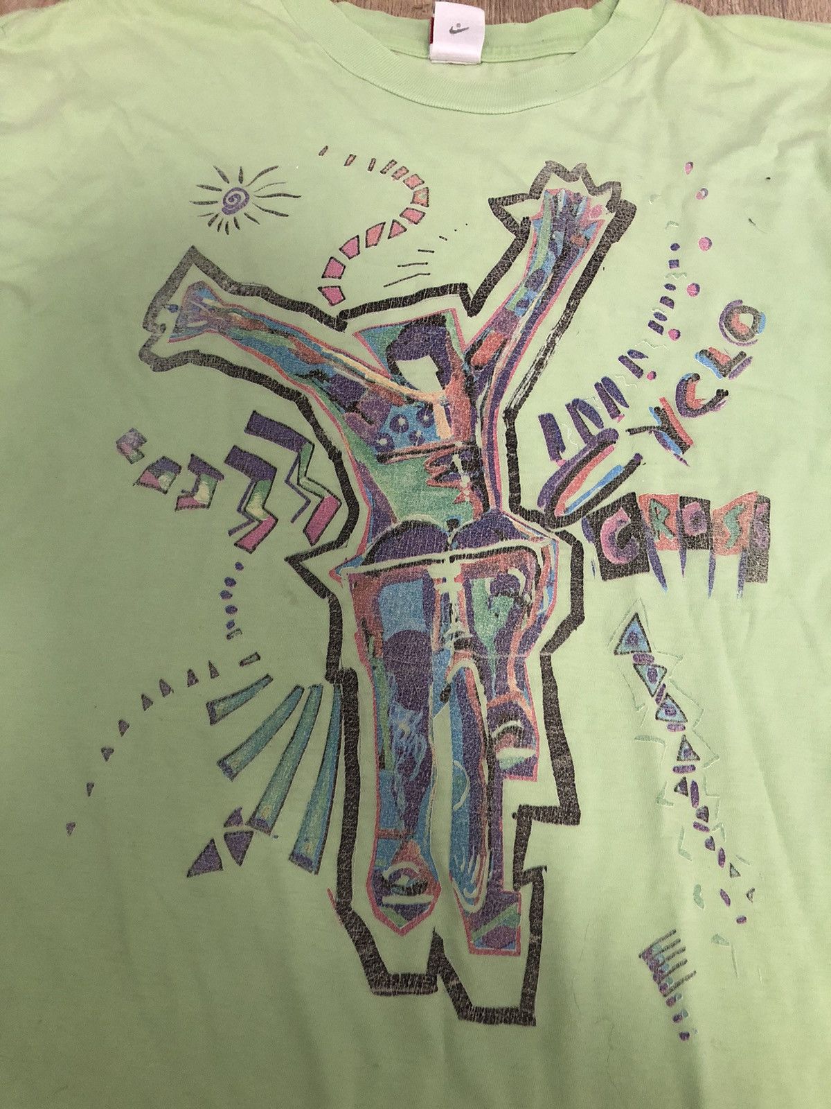 Vintage Nike Vintage Big Logo t shirt 80's made in italy Size US XL / EU 56 / 4 - 8 Thumbnail