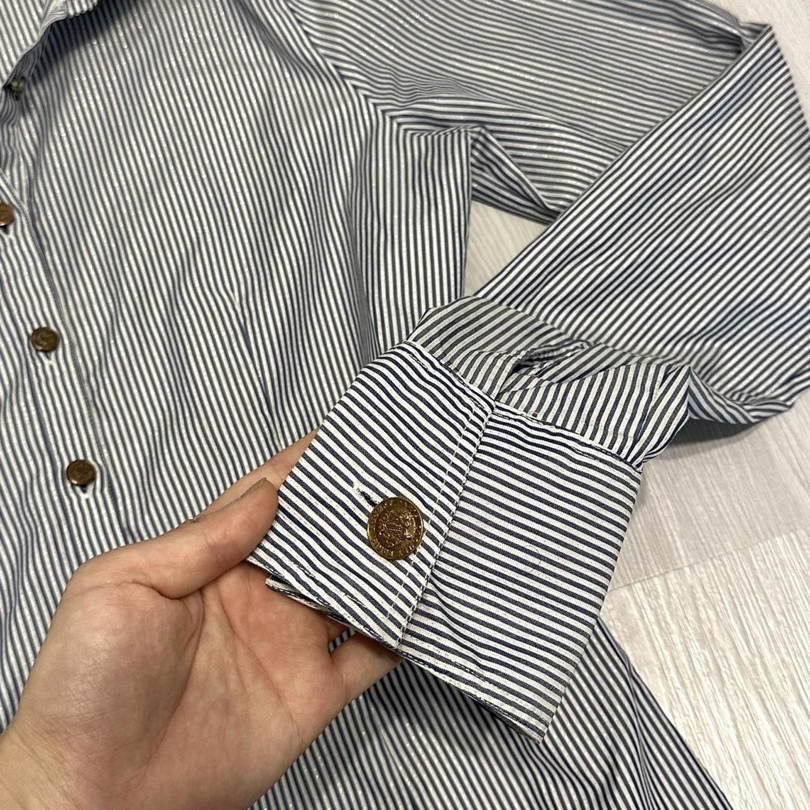 Other Preppy stripe 2000s style bell / flare sleeve blouse Size XS / US 0-2 / IT 36-38 - 2 Thumbnail