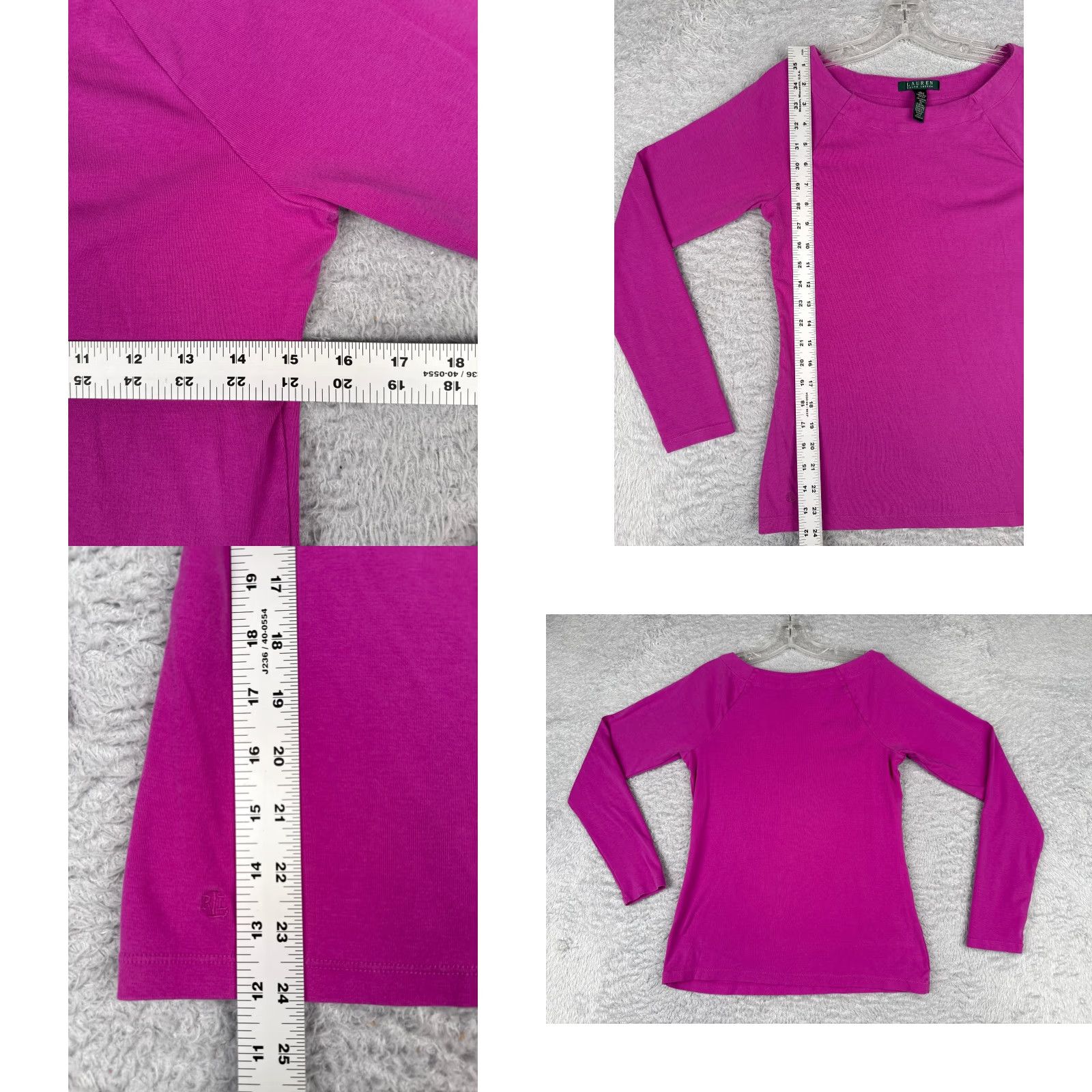 Ralph Lauren Lauren Ralph Lauren Shirt Junior L Pink Long Sleeve Cotton Blend Round Neck Size L / US 10 / IT 46 - 8 Thumbnail